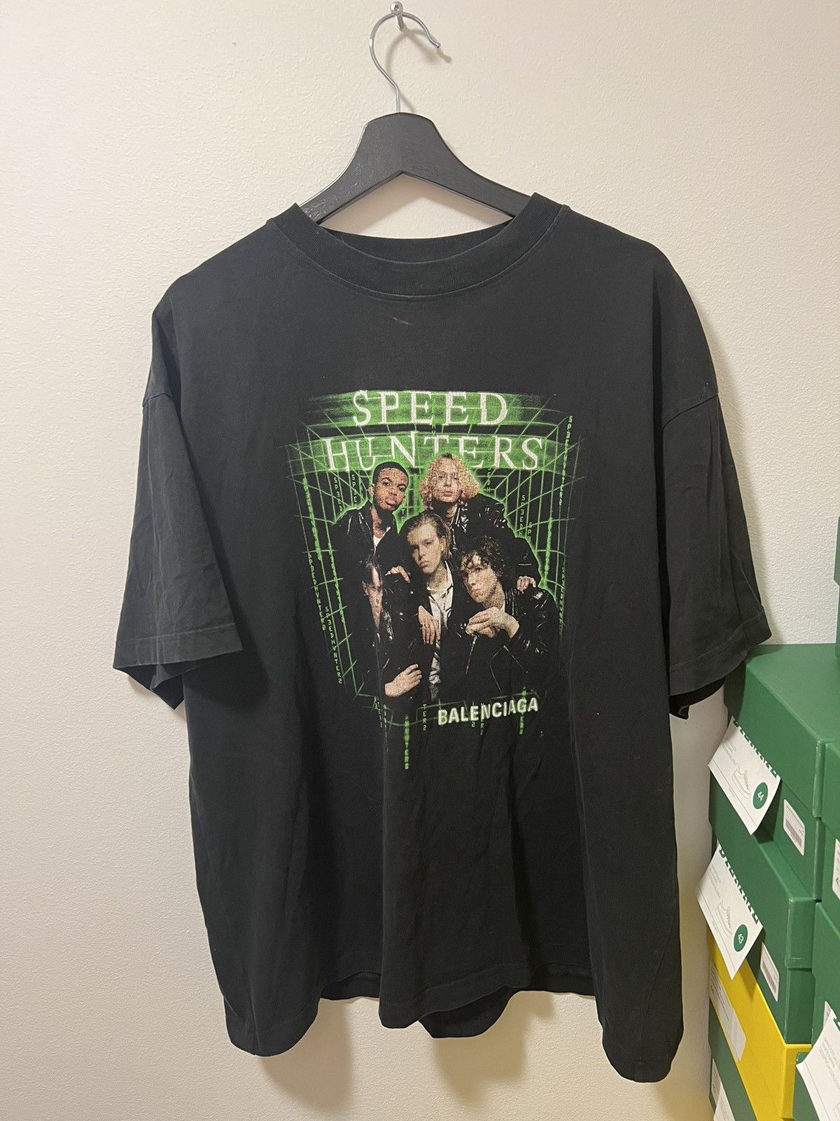 image of Balenciaga Speedhunter Collection T-Shirt in Black, Men's (Size Medium)