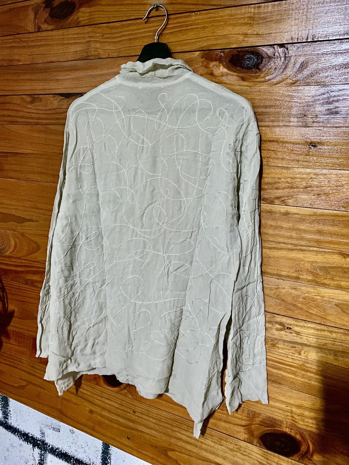 Yohji Yamamoto Vintage Yohji Yamamoto Embroidered Abstract Avant-Garde Size US M / EU 48-50 / 2 - 10 Thumbnail
