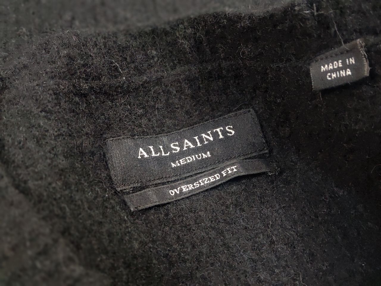 Allsaints Allsaints Design Black Oversized Fit Knit Sweater Vintage Size US M / EU 48-50 / 2 - 11 Thumbnail