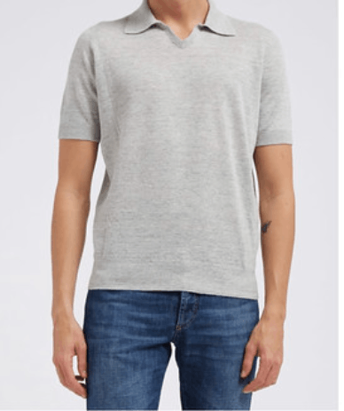 image of Brunello Cucinelli O1W1Db10524 Polo Sweaters In Grey, Men's (Size XS)