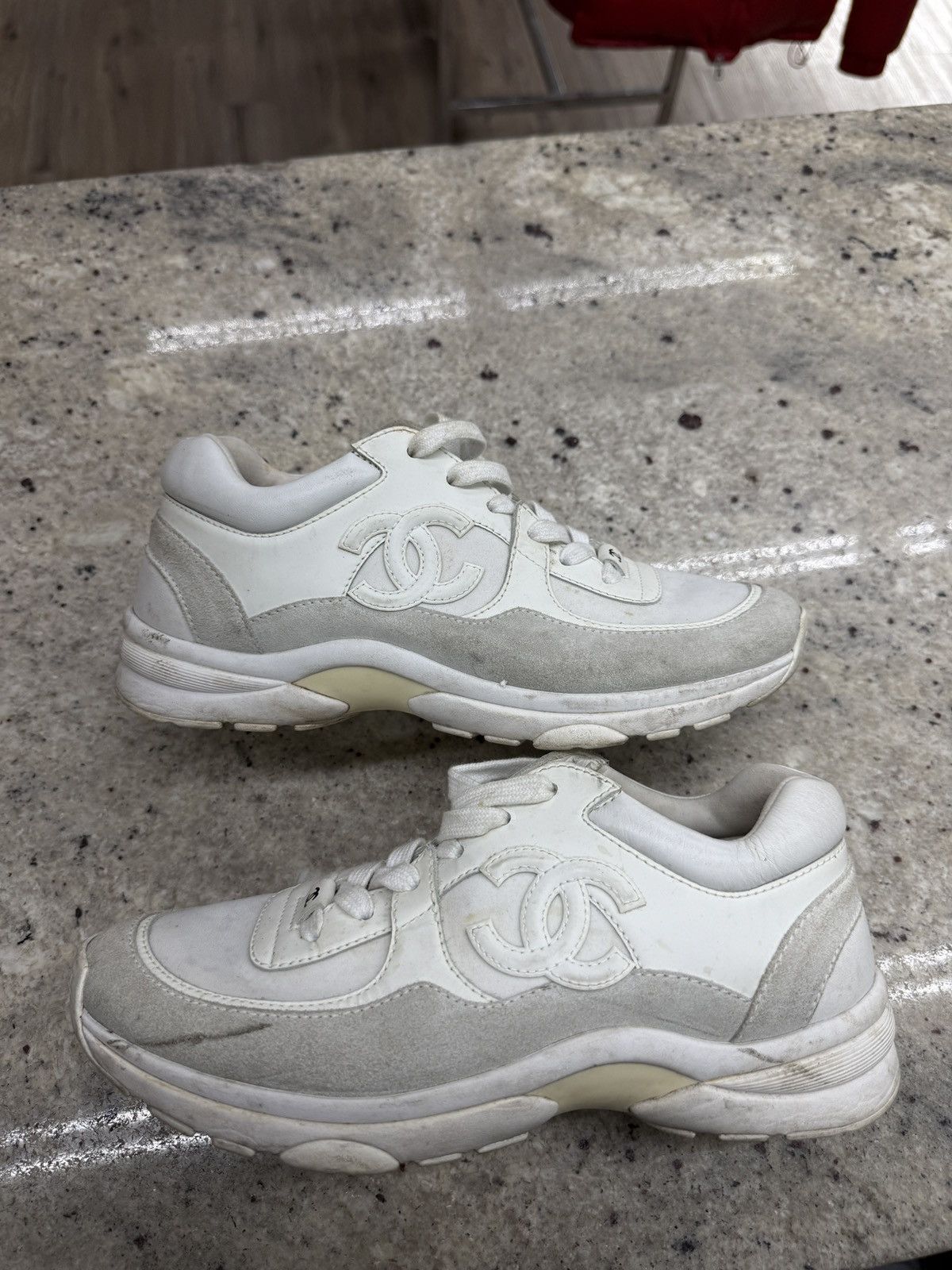 Chanel Chanel White Runners Size US 6.5 / IT 36.5 - 1 Thumbnail