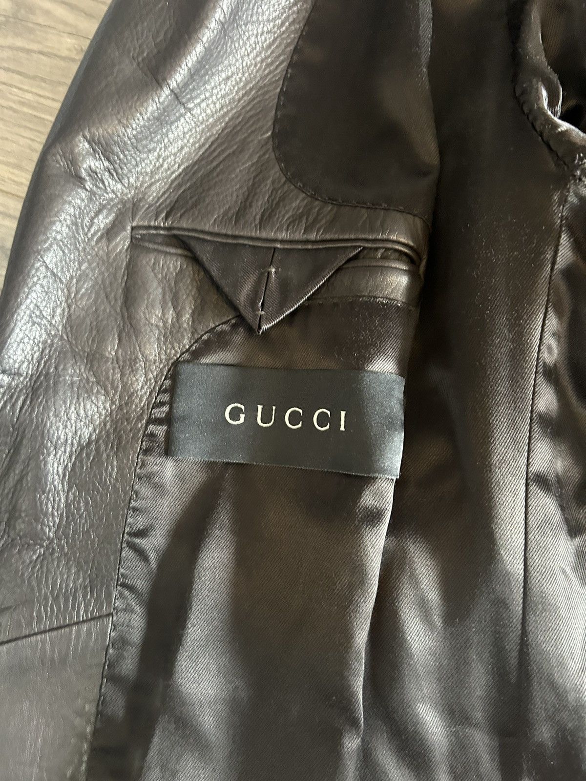 Gucci Gucci Leather Blazer - Tom Ford Era Size US M / EU 48-50 / 2 - 12 Thumbnail