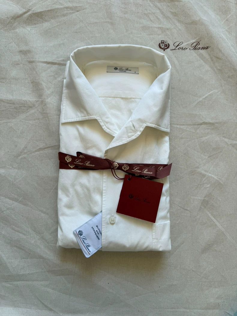 Loro Piana Loro Piana Andre Cotton Shirt Size US S / EU 44-46 / 1 - 1 Thumbnail
