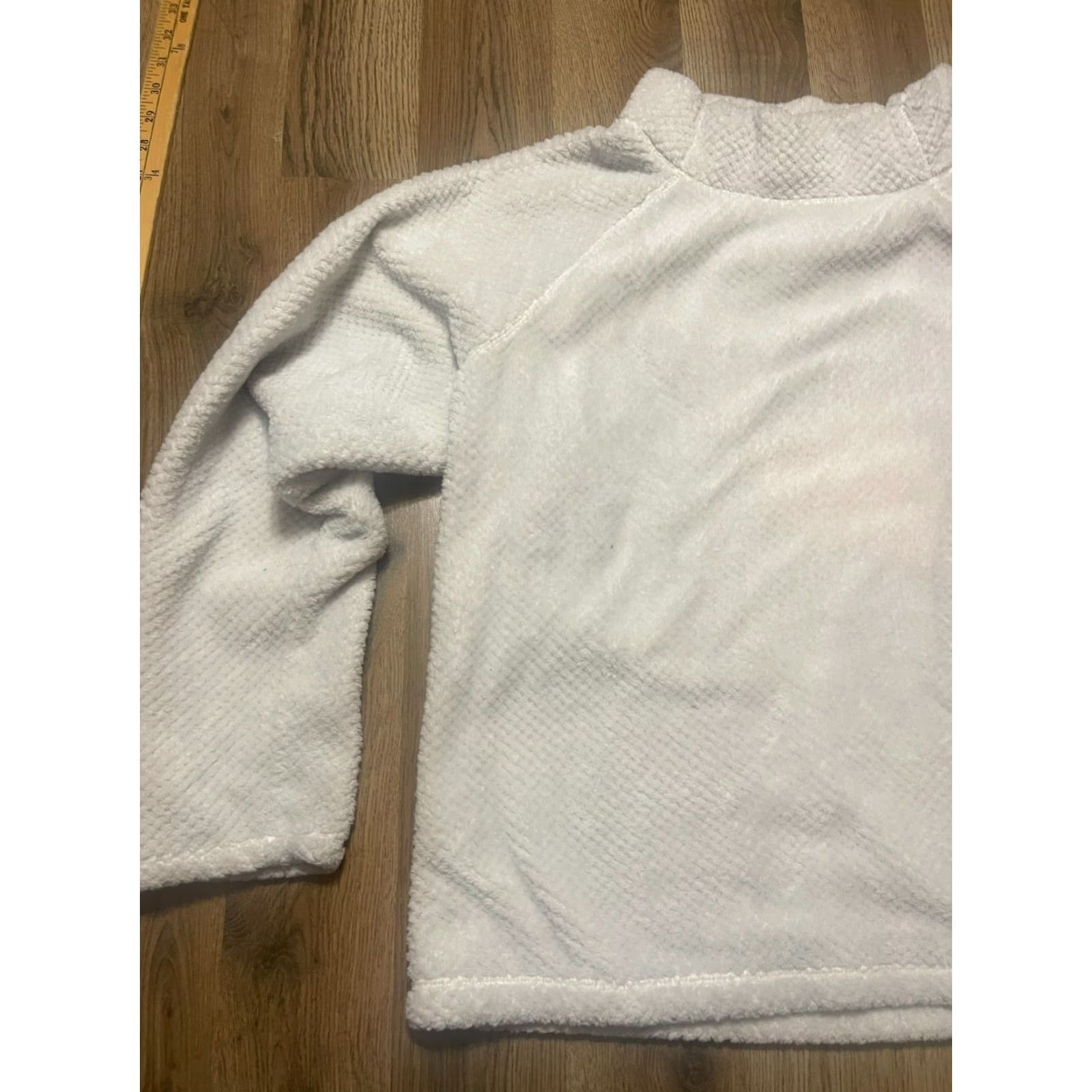 Vintage St. Johns Bay Sweater Women's Size Large White Mock Neck Pullover Size L / US 10 / IT 46 - 3 Thumbnail
