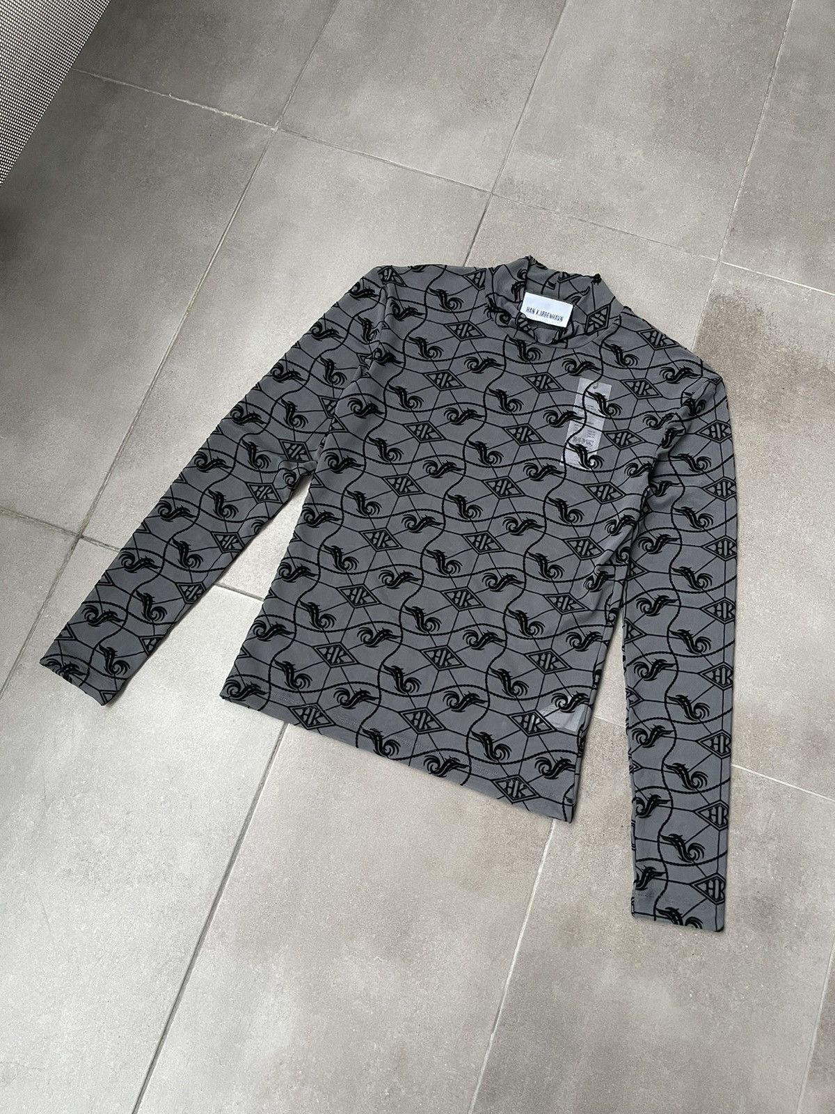 Han Kjobenhavn !DS! SS23 Han Kjobenhavn Monogram Mesh Grey Turtleneck Size US S / EU 44-46 / 1 - 8 Thumbnail