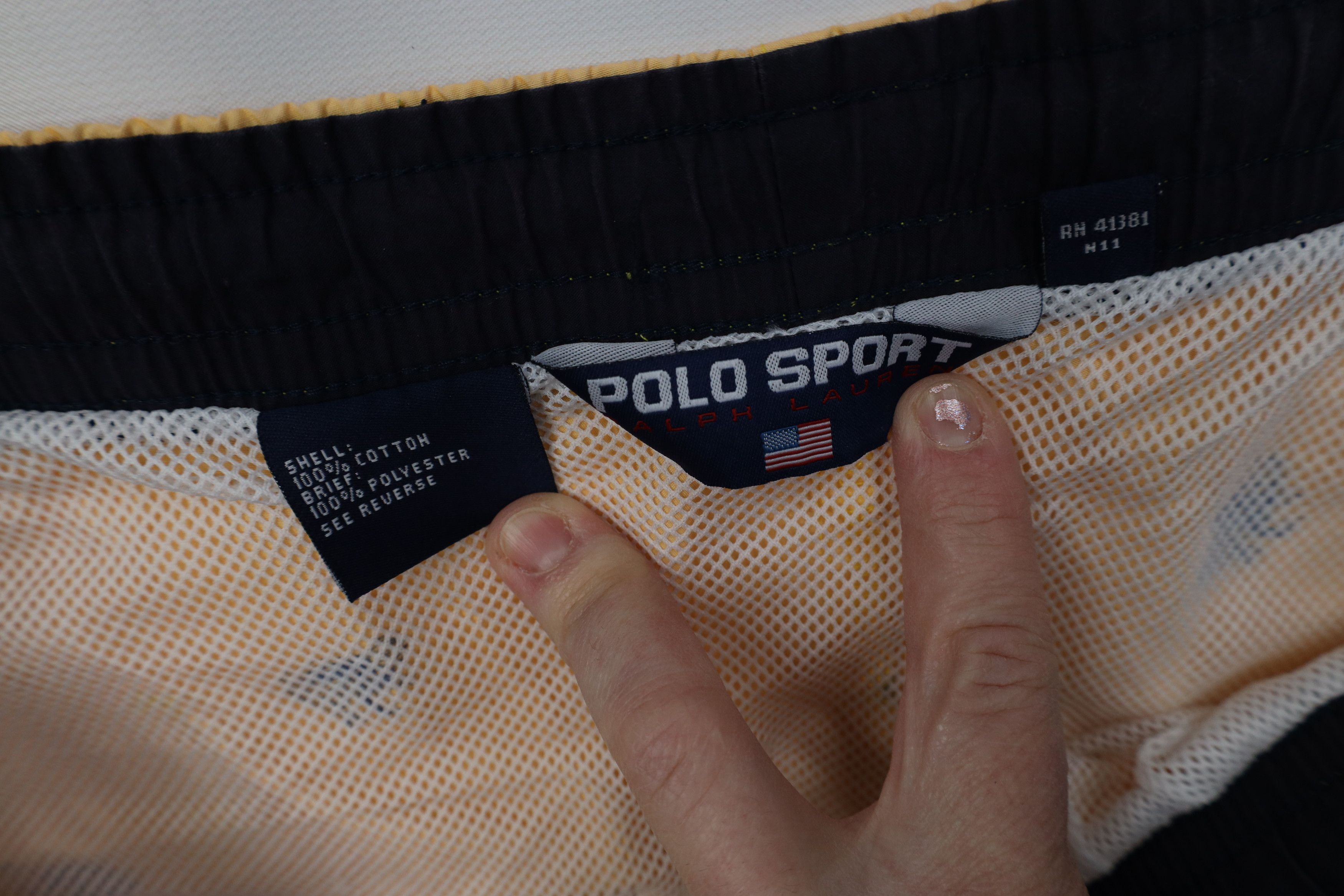 Ralph Lauren Vintage 90s Polo Sport Ralph Lauren Lined Shorts Swim Trunks Size US 36 / EU 52 - 9 Thumbnail