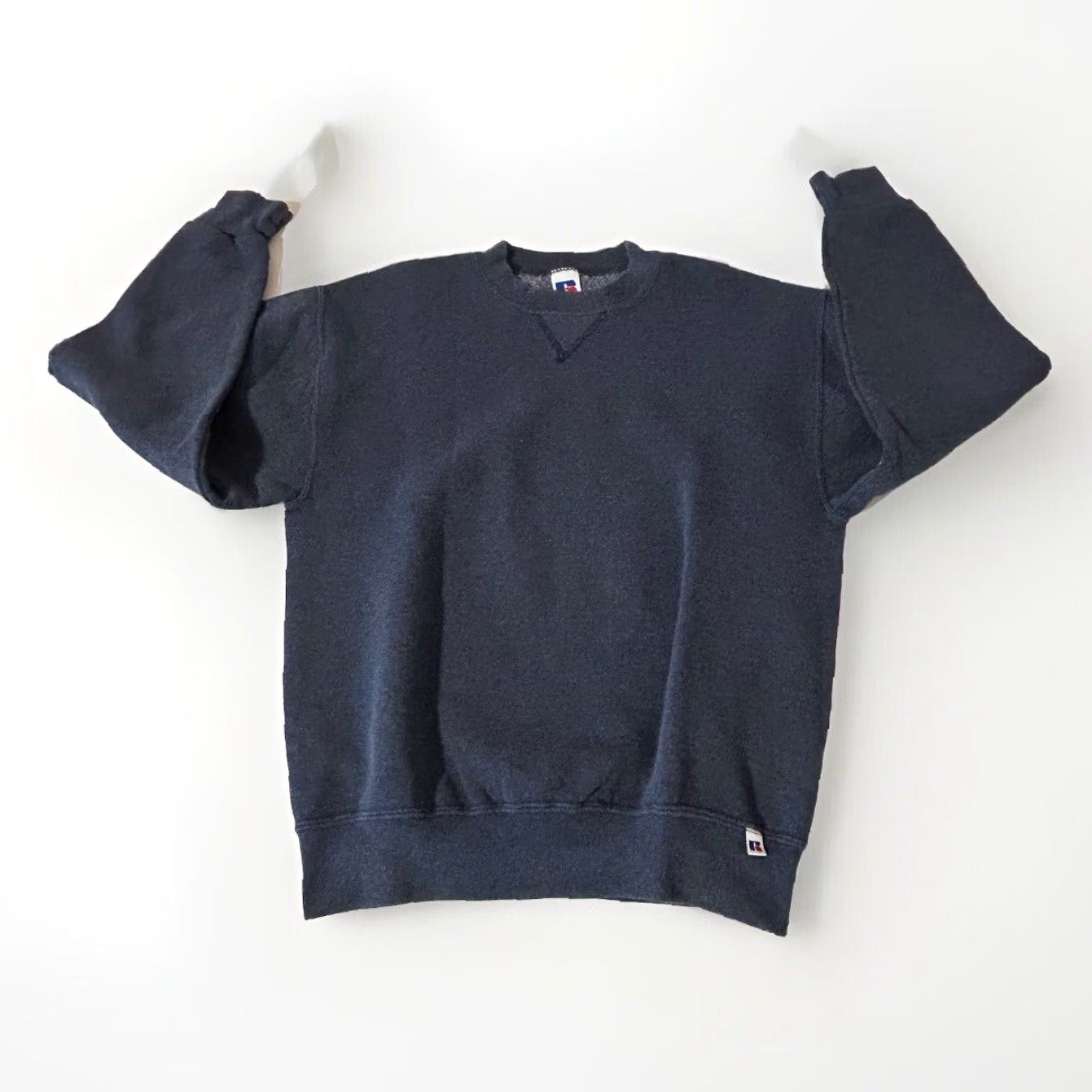 Russell Athletic VINTAGE Russell Athletic Sweatshirt Fleece Pullover Men M Dark Blue Y2K Logo Crew Neck Long Sleeve Size US M / EU 48-50 / 2 - 4 Thumbnail