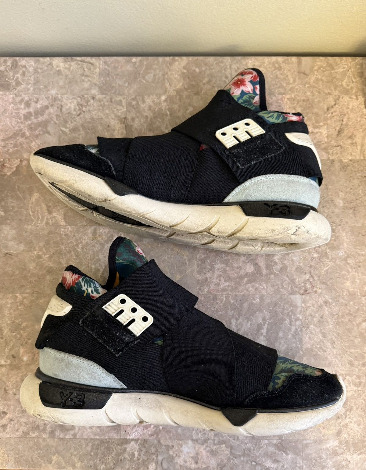 Adidas Y-3 Qasa High Floral sneakers Size US 8.5 / EU 41-42 - 2 Thumbnail