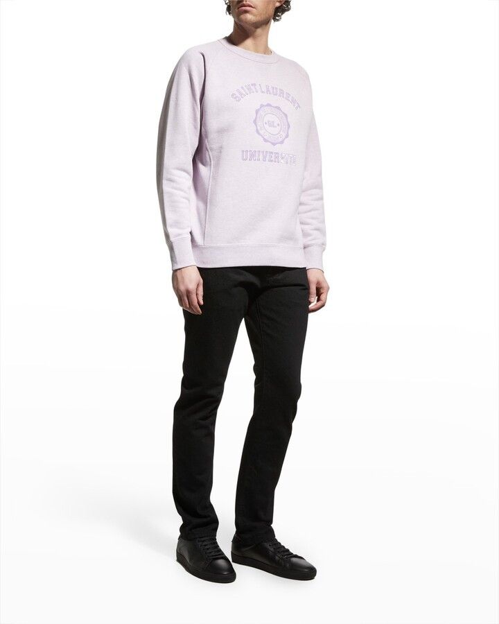 Saint Laurent Paris o1bcso1str0924 Université" Sweatshirt in Lilac Size US XL / EU 56 / 4 - 2 Thumbnail
