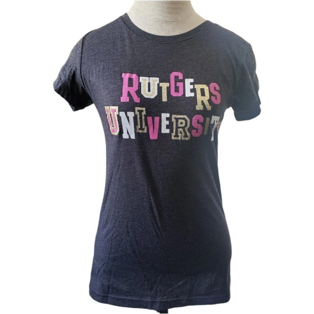 Designer CT1650 "Rutgers University" Ladies Grey T-shirt Size L / US 10 / IT 46 - 1 Thumbnail