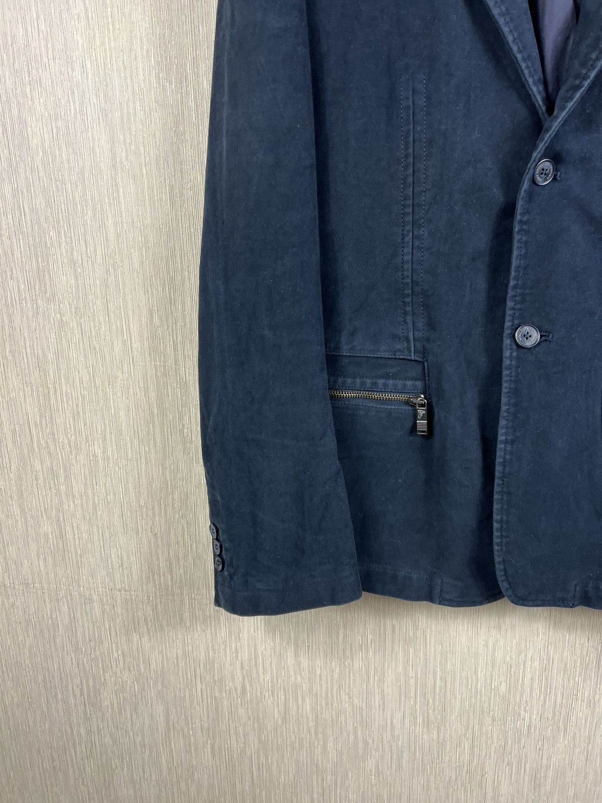 Versace Versace collection classic navy blazer jacket leather luxury Size US L / EU 52-54 / 3 - 8 Thumbnail
