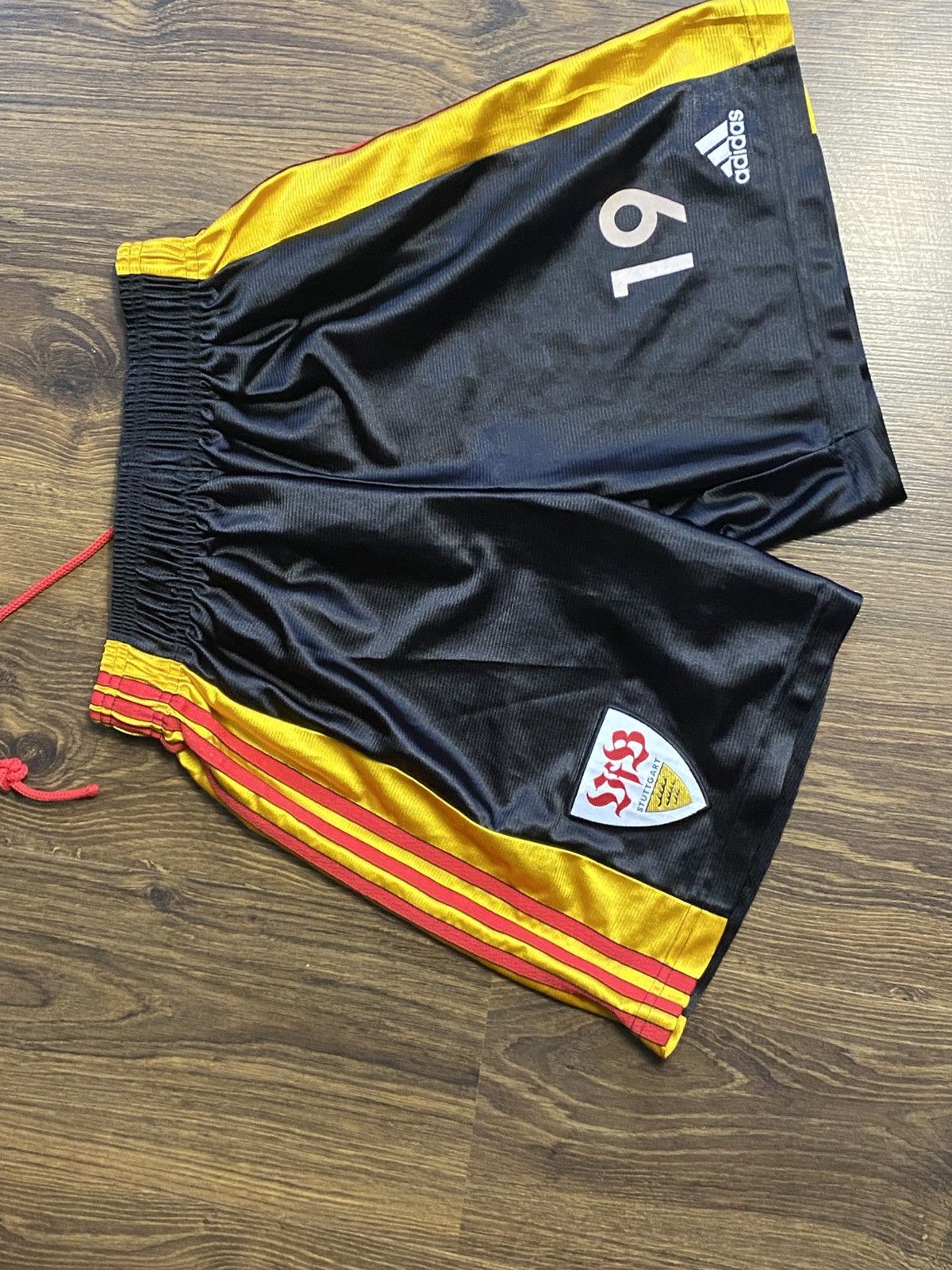 Vintage Vintage Adidas Stuttgart Football Shorts 2000 y2k Size S-M Size US 30 / EU 46 - 1 Thumbnail