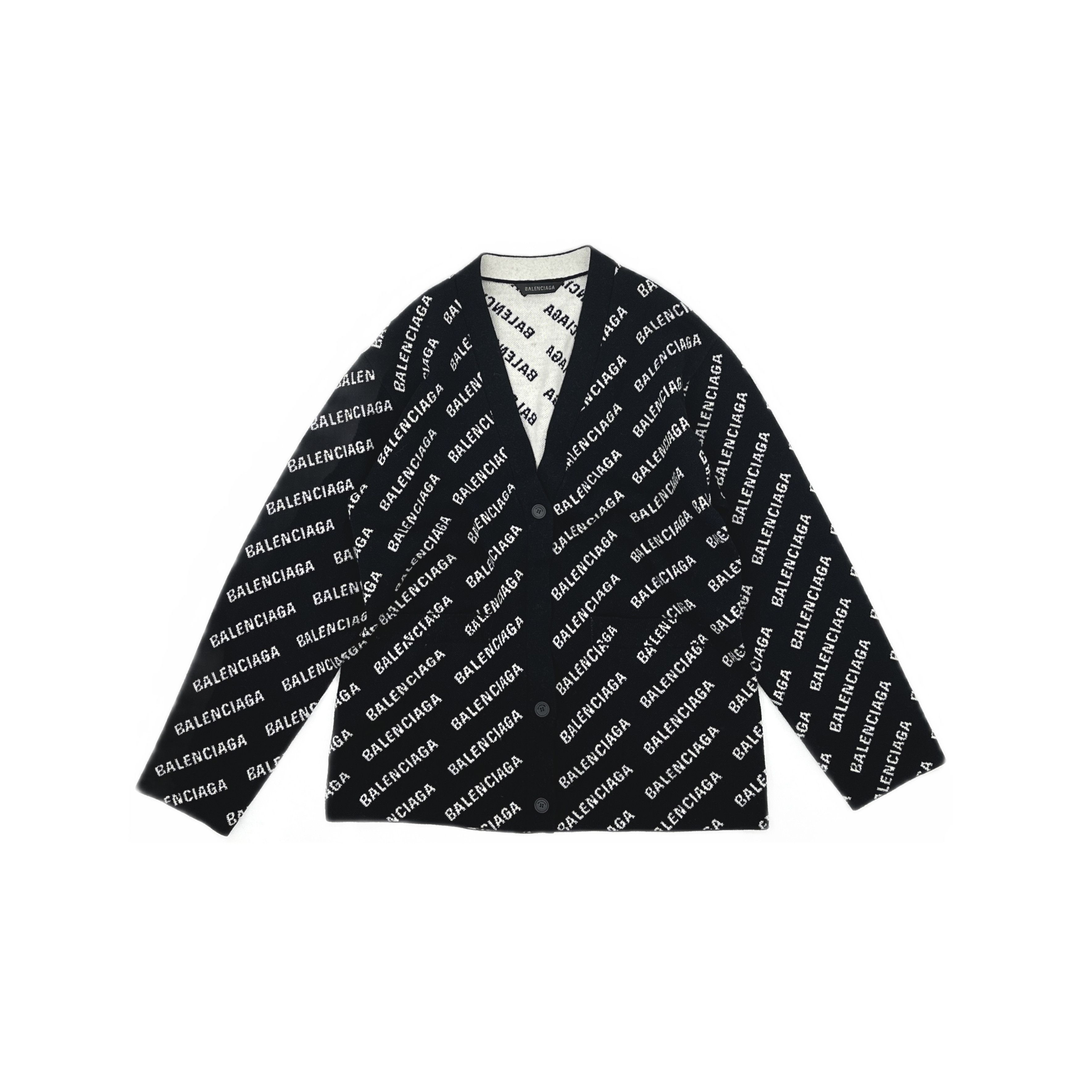 Balenciaga Balenciaga Logo Jacquard Cardigan Size 1 Size S / US 4 / IT 40 - 1 Thumbnail