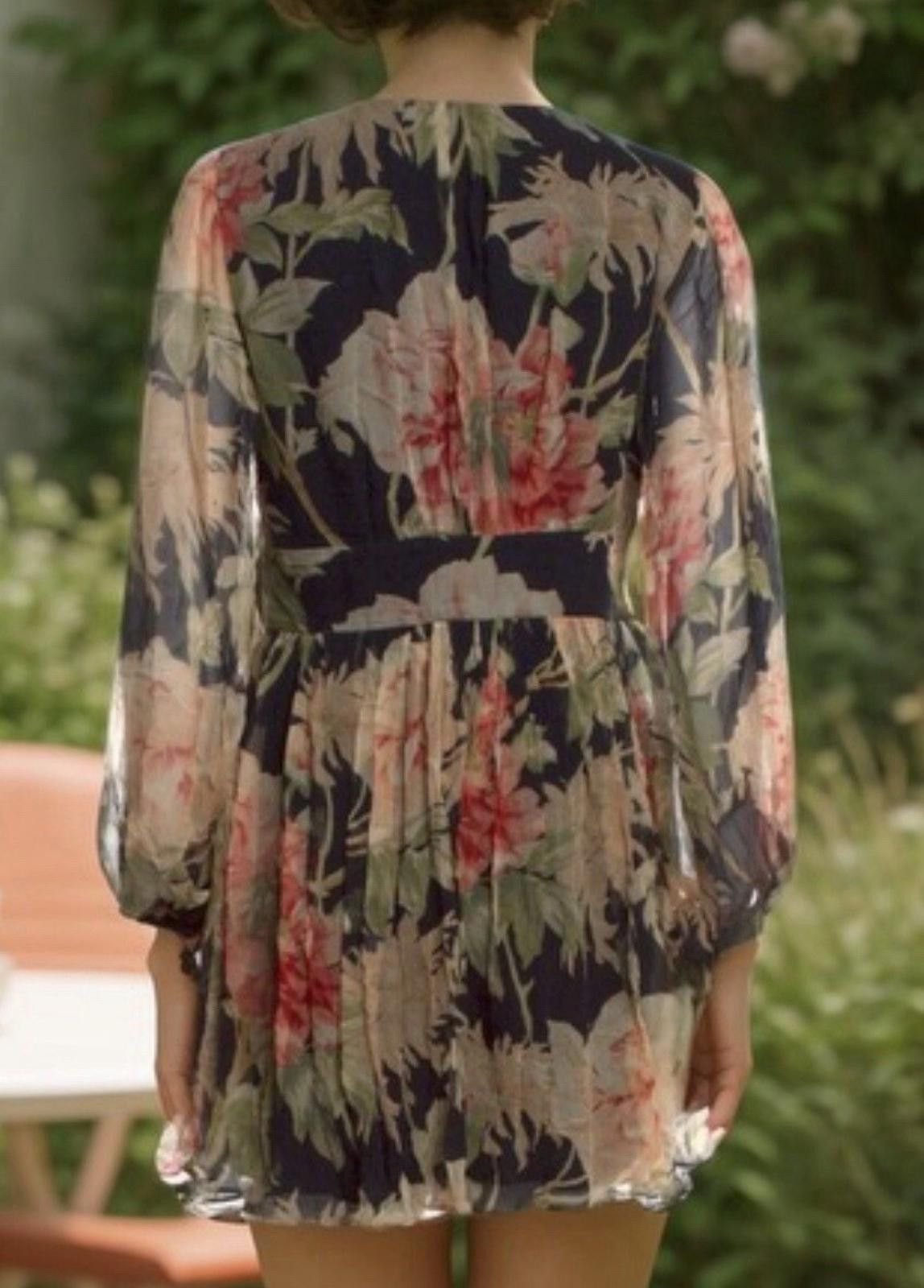 Zimmermann ZIMMERMANN Sz 2 Medium Silk Romper Playsuit Floral Ruffle Size 30" / US 8 / IT 44 - 6 Thumbnail