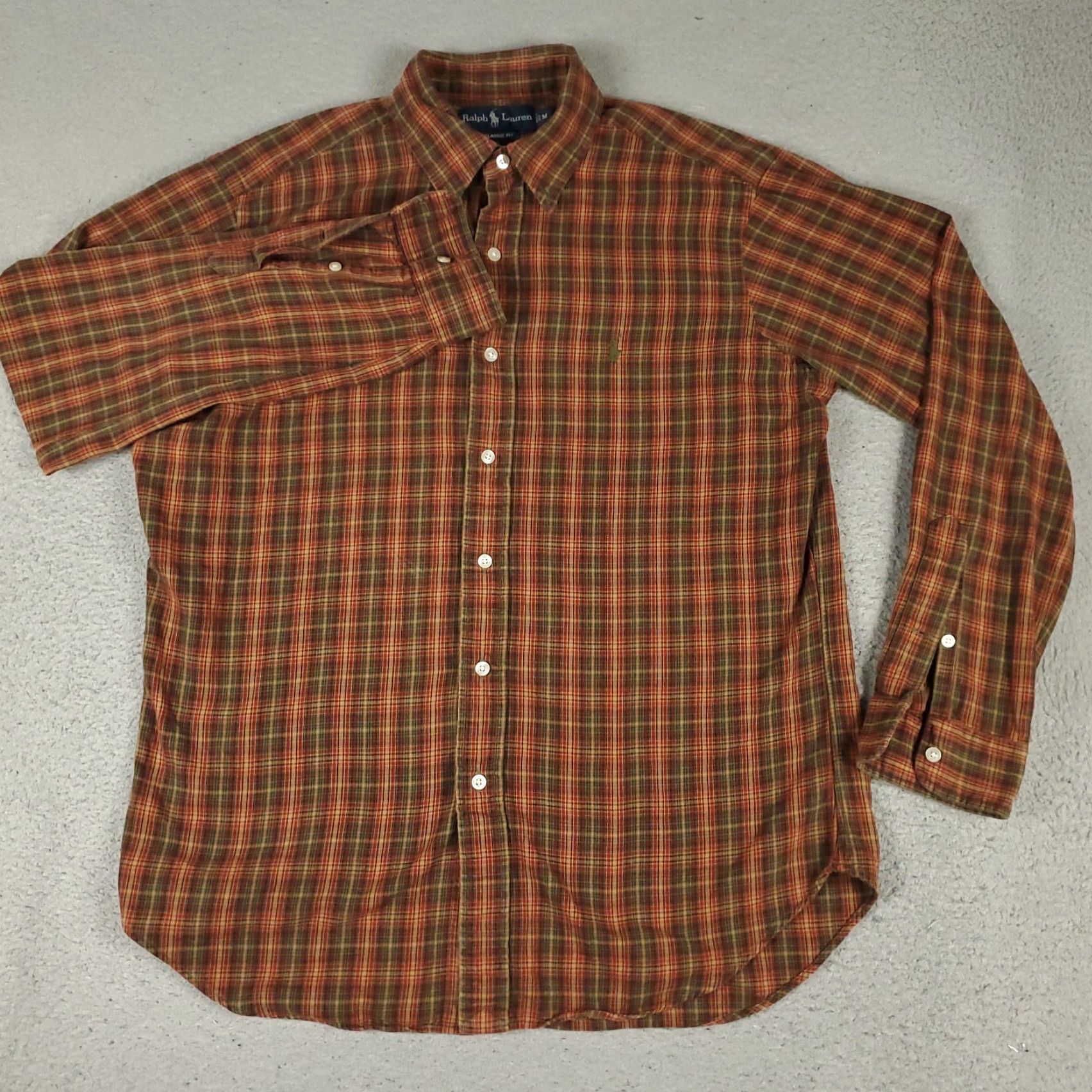Ralph Lauren Ralph Lauren Shirt Mens Medium Red Plaid Flannel Button-Up Long Sleeve Polo Pony Logo Button-Down Casual Formal Casual Mens Regular Red Plaid 80s? Size US M / EU 48-50 / 2 - 3 Thumbnail