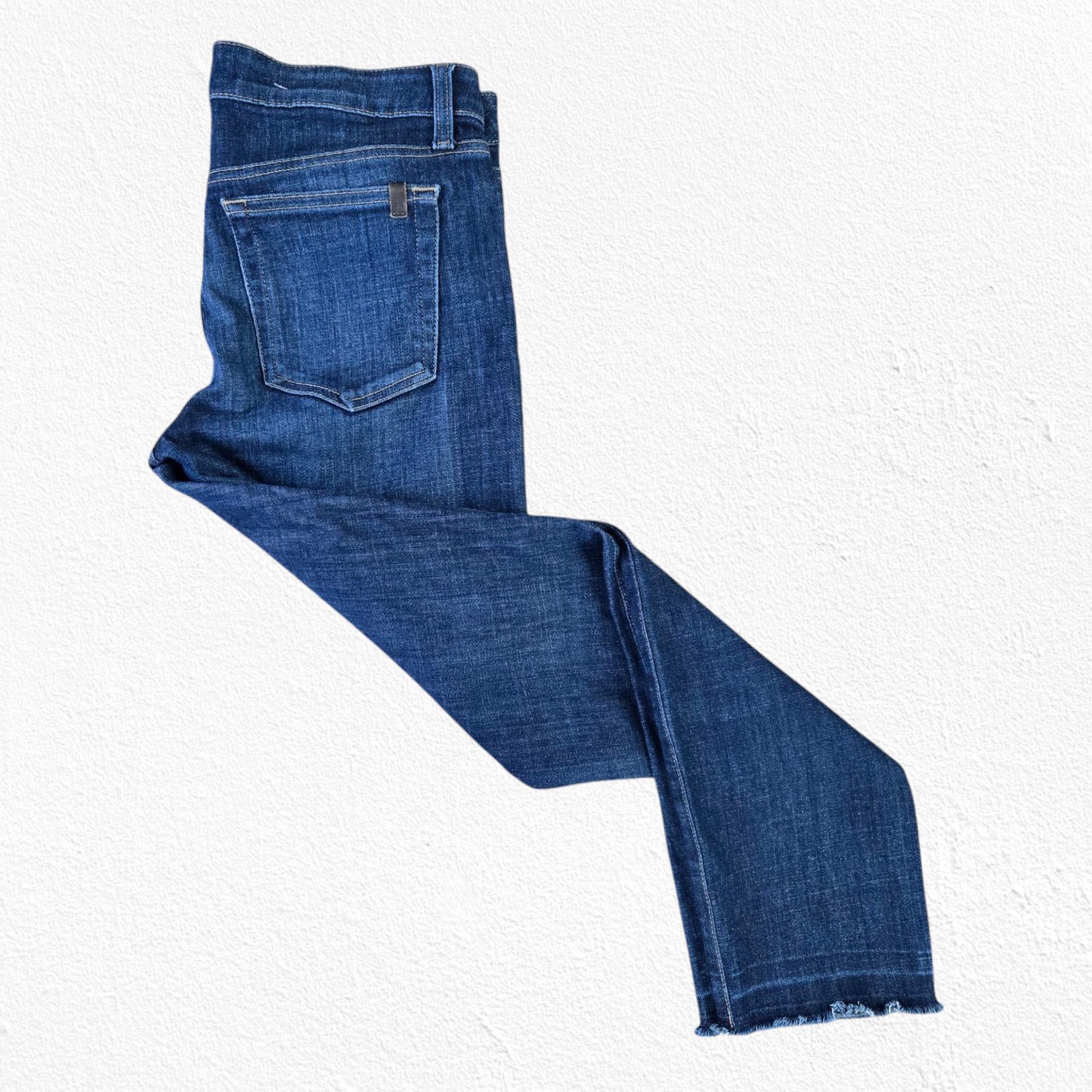 Other Dark Wash Raw Hem Crop Straight Ankle Jeans Size 29 Size 29" - 9 Thumbnail