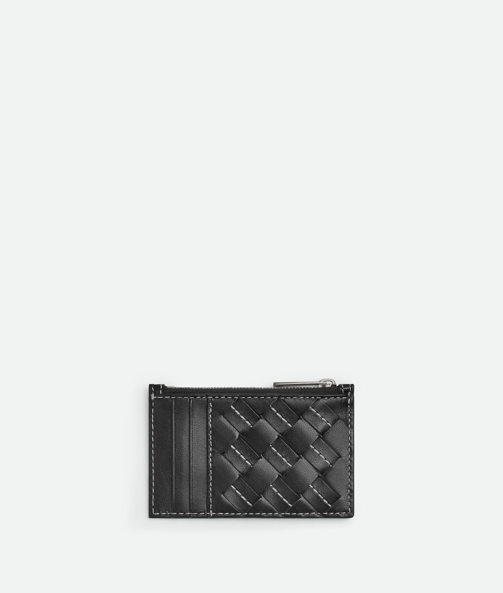 Bottega Veneta o1lf3ng10525 Size: OS / Intrecciato Zippered Card Case Black Size ONE SIZE - 3 Thumbnail