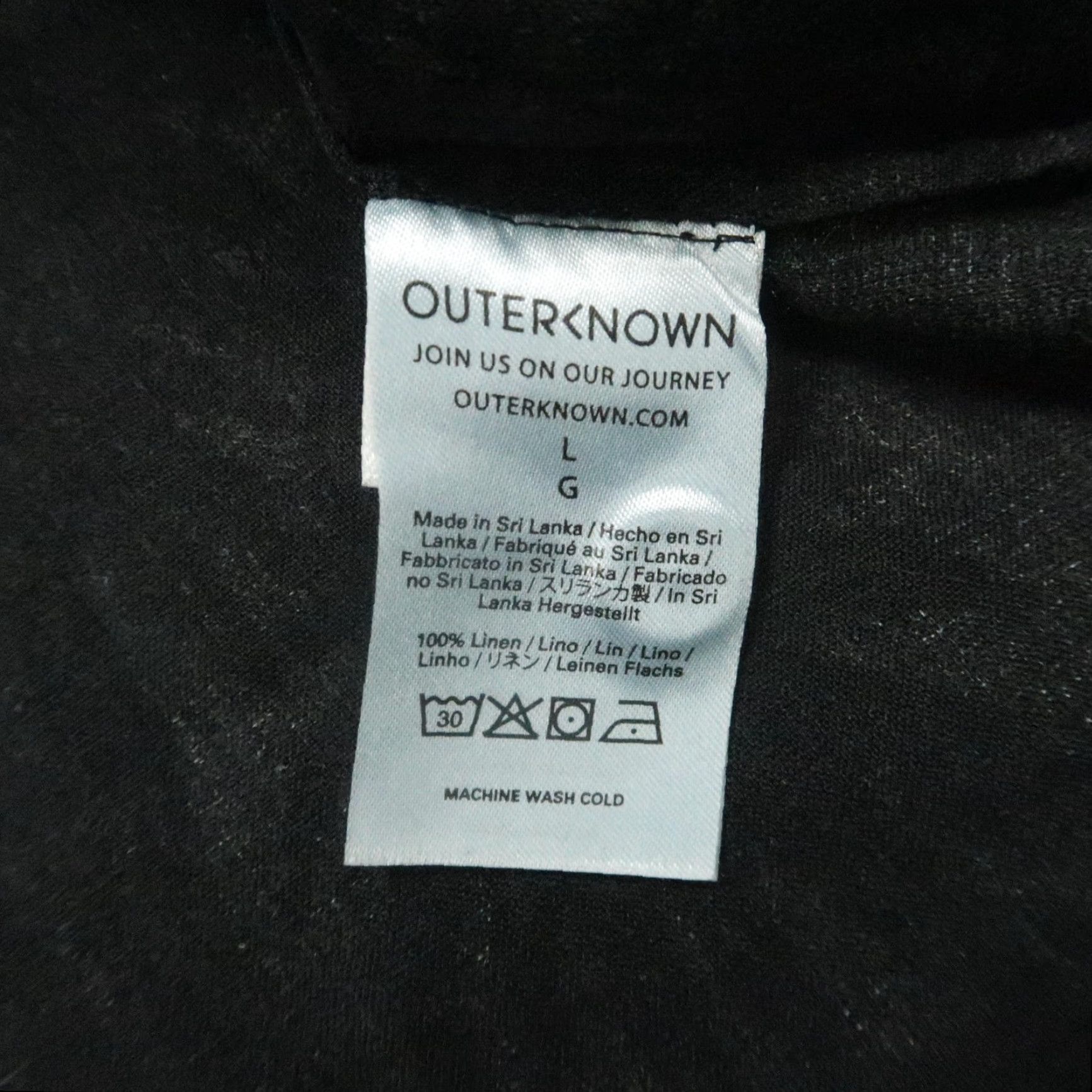 Outerknown Outerknown Shirt Mens Large Gray Black Palm Tree Linen Short Sleeve Button Up Size US L / EU 52-54 / 3 - 3 Thumbnail