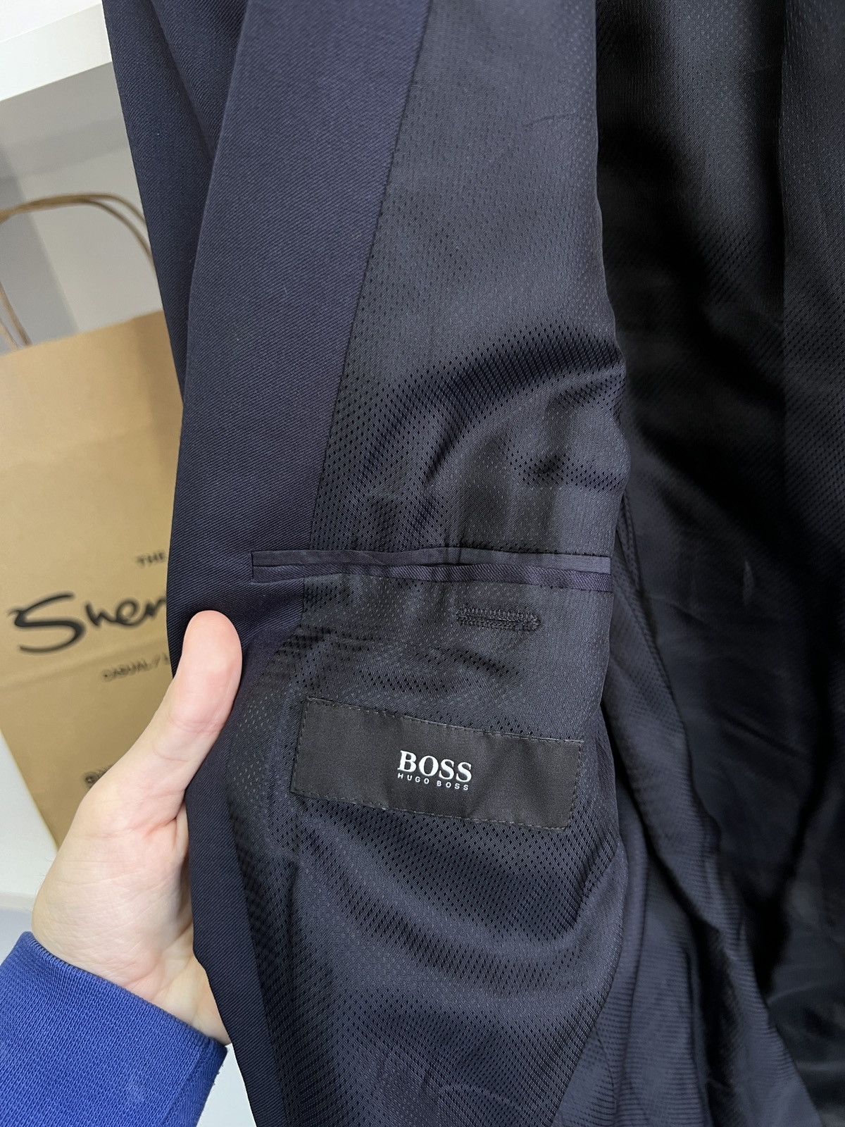 Hugo Boss × Vintage Vintage Hugo Boss Luxury Old Money Style Suit Size 52S - 7 Thumbnail