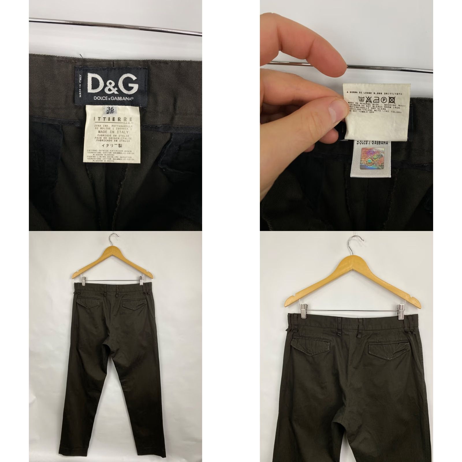 Dolce & Gabbana VINTAGE Dolce&Gabbana Pants 90s Beige Beiges Mens 52 Regular 32in 83cm 19cm 22cm 32cm 90s Theme Mens Size US 36 / EU 52 - 8 Thumbnail