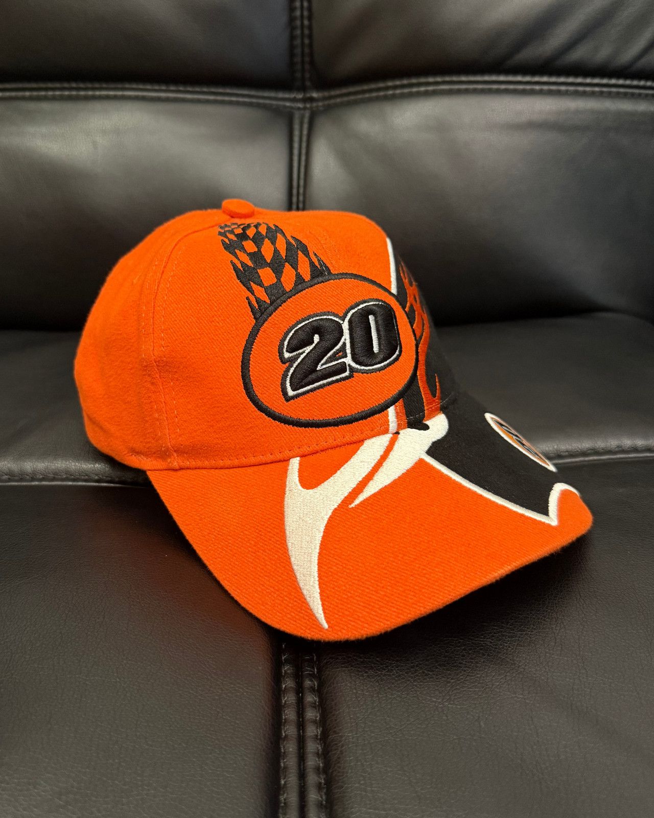 Vintage New - Vintage #20 Racing Orange Strap Back Cap Hat Size ONE SIZE - 3 Thumbnail