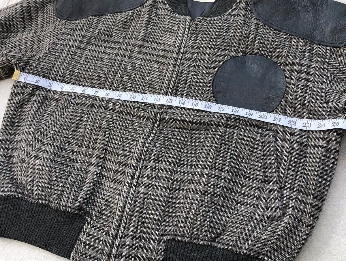 Issey Miyake Issey Miyake 1980's Logo Patch Leather Plaid Bomber Jacket Size US M / EU 48-50 / 2 - 23 Thumbnail