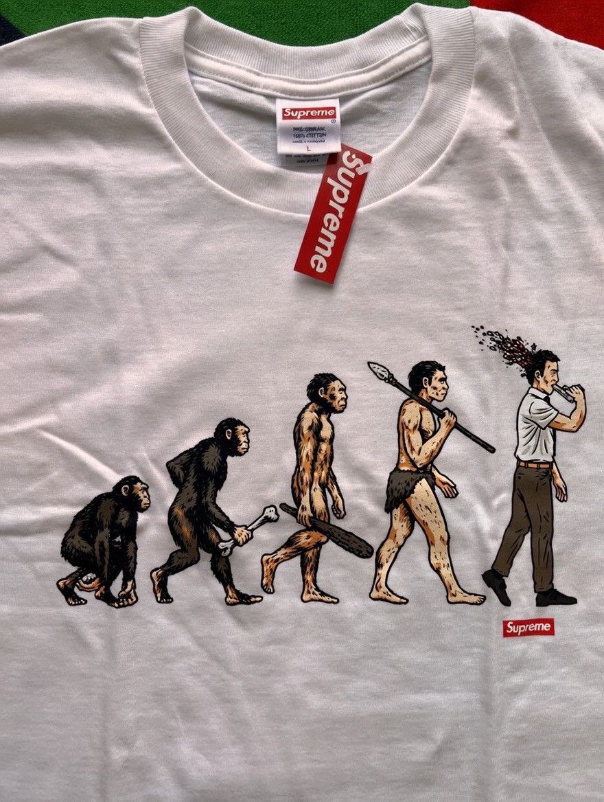 Supreme Supreme Evolution Tee White L ape human t-shirt primitive