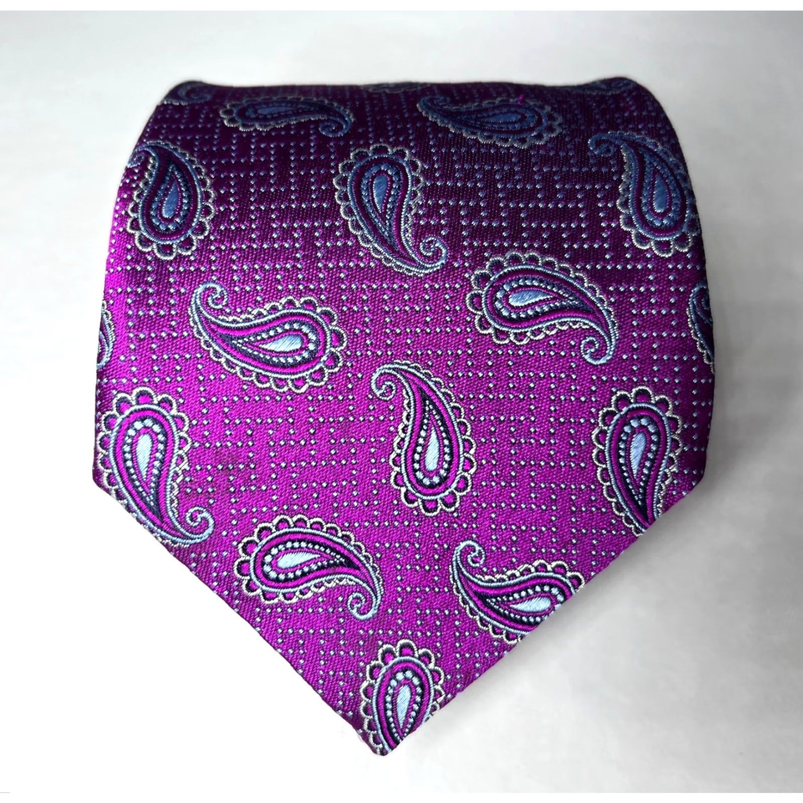 Canali Canali Men's Silk Tie Paisley Pink Made in Italy Size ONE SIZE - 2 Thumbnail