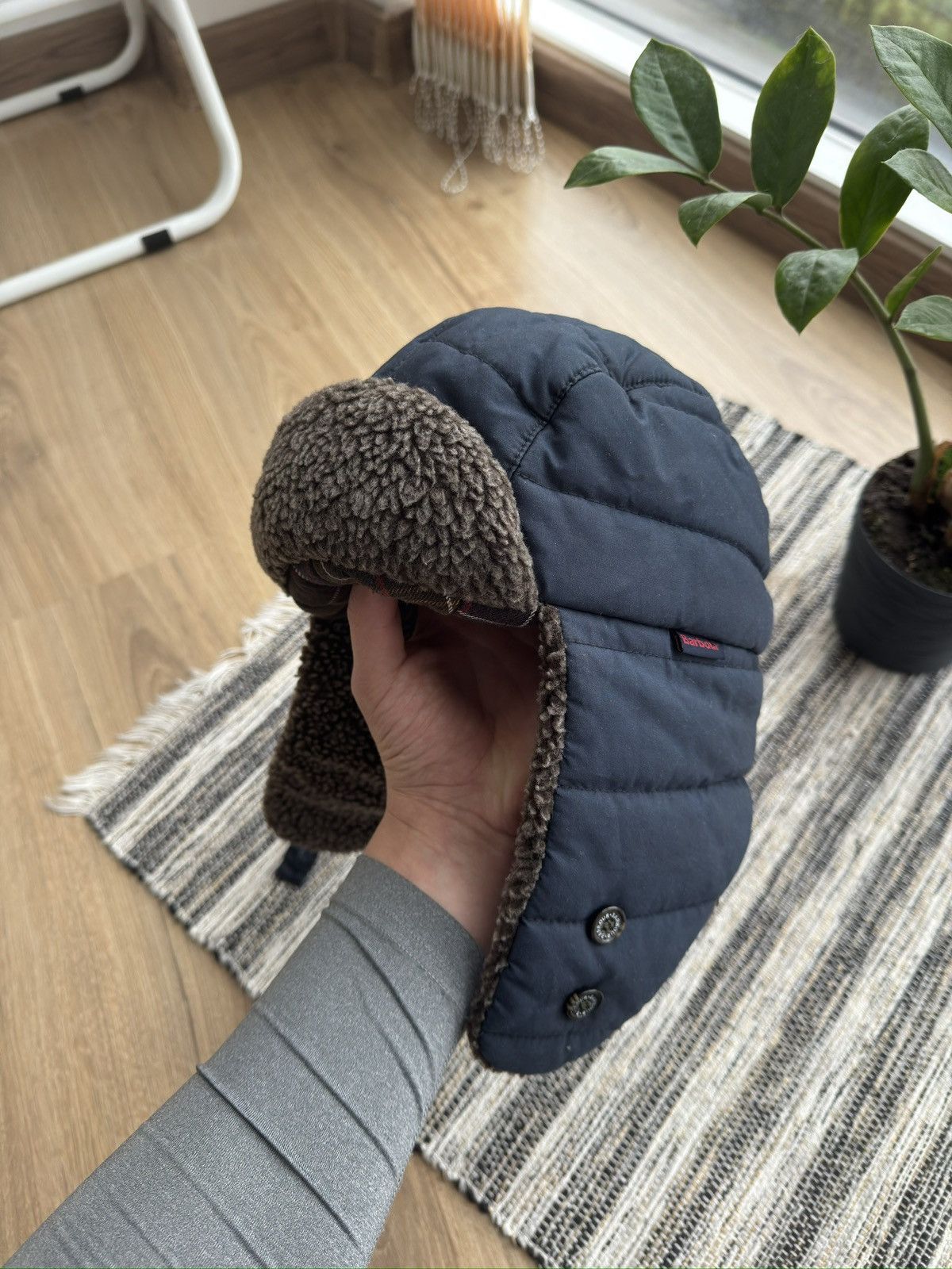 Barbour Vintage Barbour Trapper Fleece Blue Winter Hat Size M Men Size ONE SIZE - 2 Thumbnail