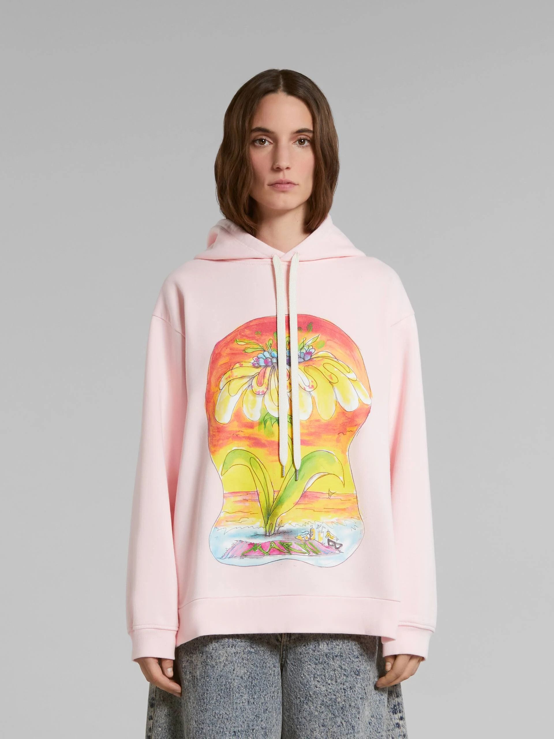 Marni o1w1db10824 Hoodie in White Size XL / US 12-14 / IT 48-50 - 2 Thumbnail