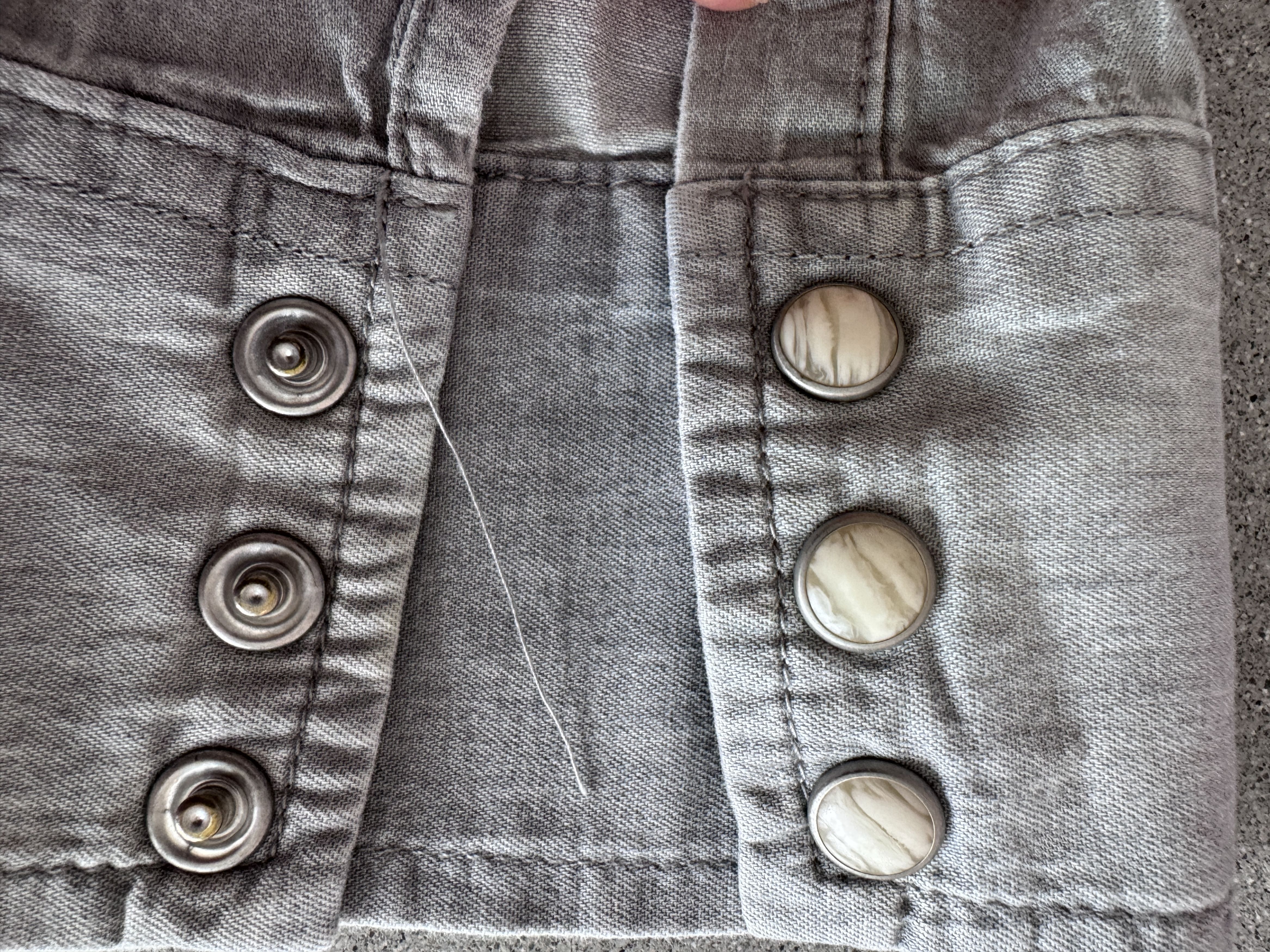 Jean Shop Chambray Western shirt with MOP snap buttons Size US XXL / EU 58 / 5 - 7 Thumbnail