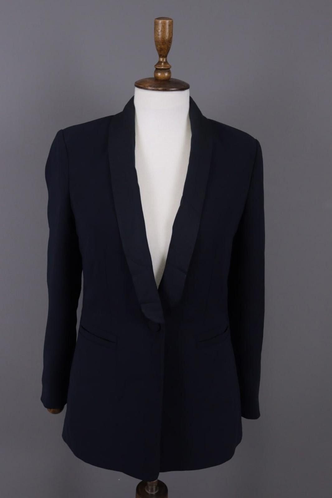 Designer Claudie Pierlot Navy Ont Button Business Jacket Size 36 Size M / US 6-8 / IT 42-44 - 1 Thumbnail