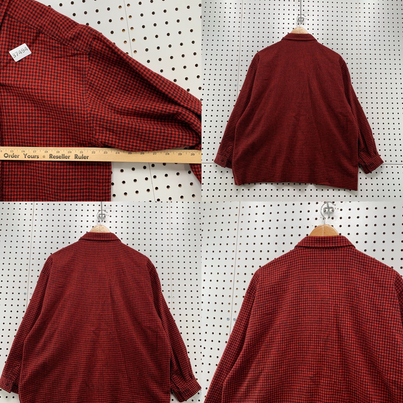 Vintage VINTAGE Woolrich Button Shirt Womens Size 16 Red Check Double Breasted Shirt Womens Size 16 Red Check Woolrich Button-Up Size XXL / US 16-18 / IT 52-54 - 9 Thumbnail