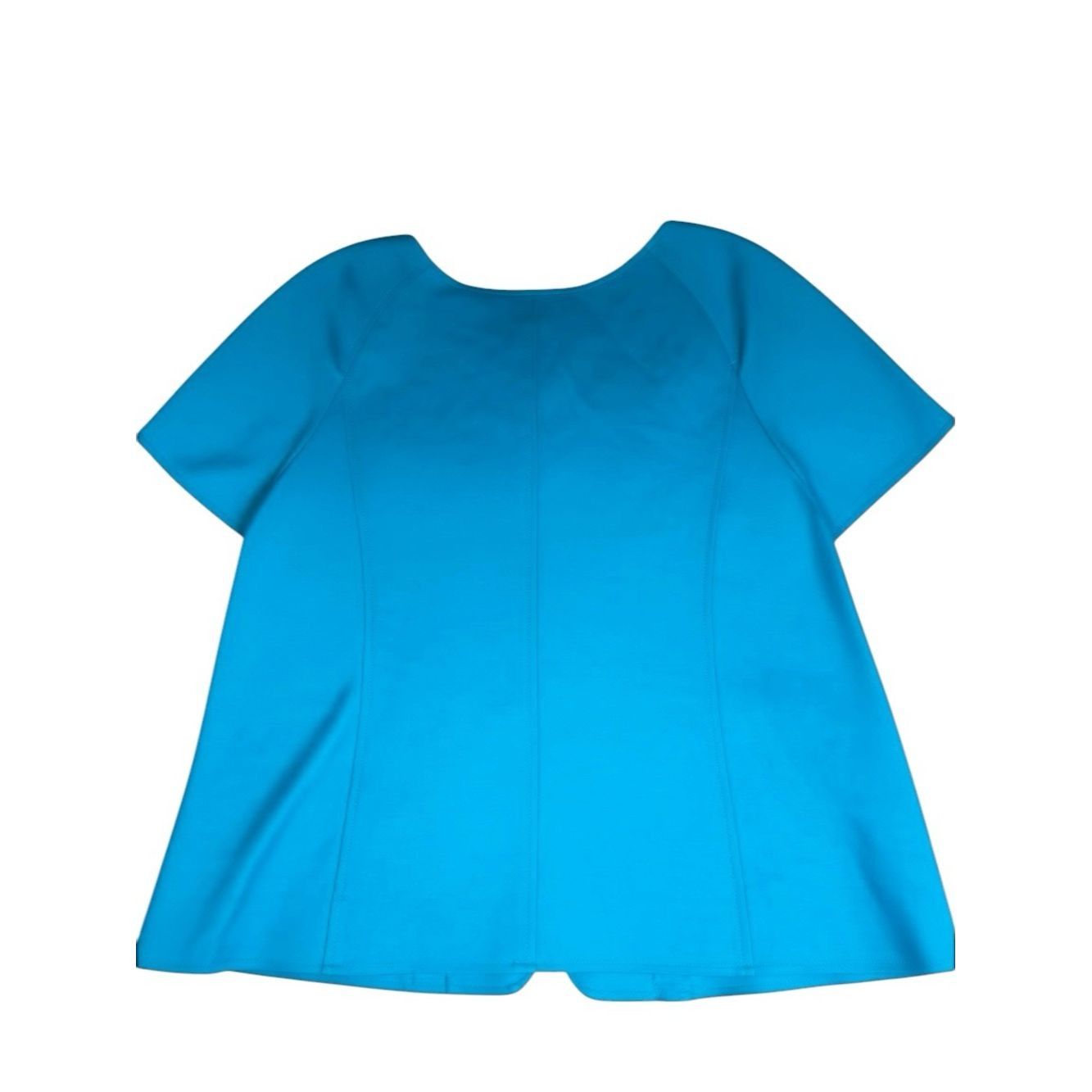 Ellen Tracy NWT New $348 Ellen Tracy V-Neck Zip Front Short-Sleeve Tile Size XXL / US 16-18 / IT 52-54 - 3 Thumbnail