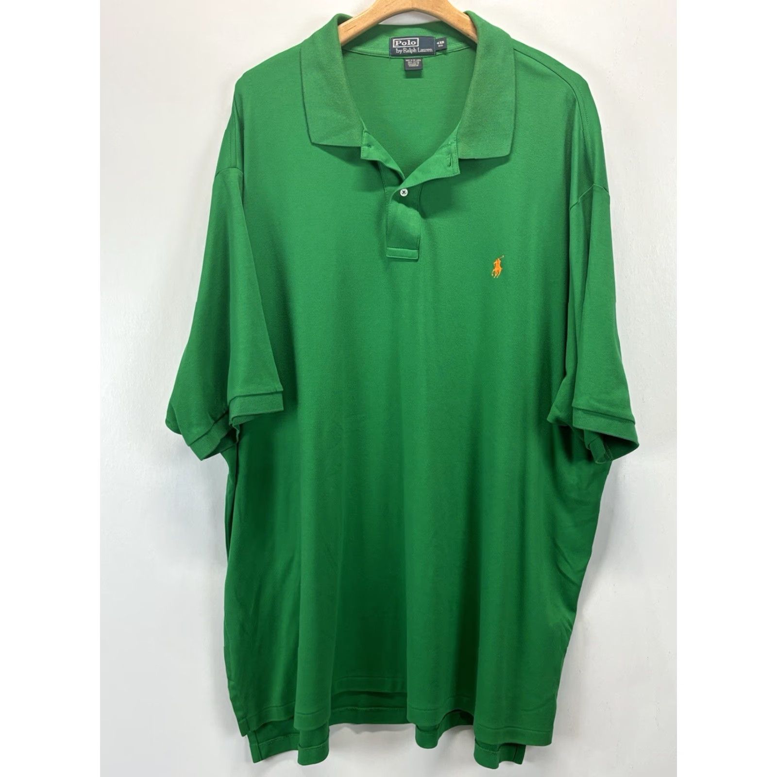 Ralph Lauren VINTAGE Polo Ralph Lauren Polo Shirt 4XB Men Big & Tall Green Orange Pony Polo Shirt Men Big & Tall Green Orange Pony Size US XXL / EU 58 / 5 - 2 Thumbnail