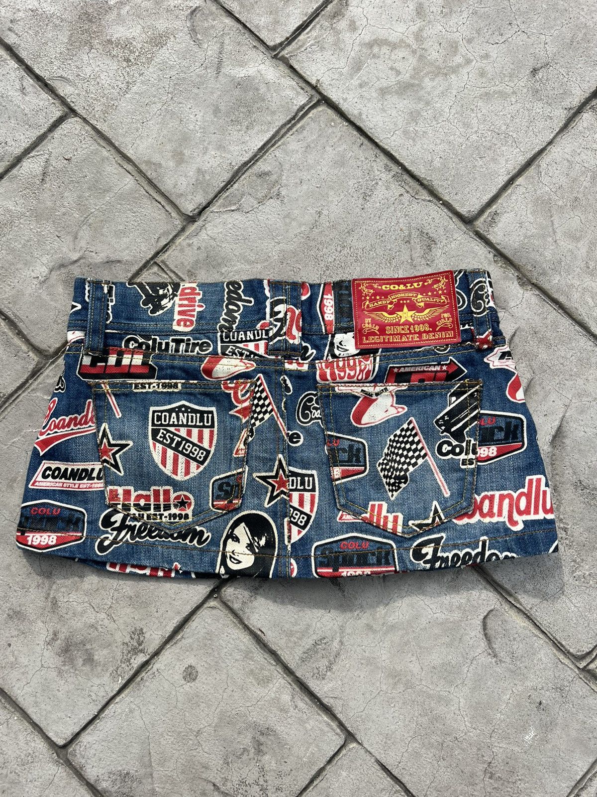 Japanese Brand CO & LU MINI SKIRTS DENIM RIPOFF HYSTERIC GLAMOUR Size 29" - 1 Thumbnail