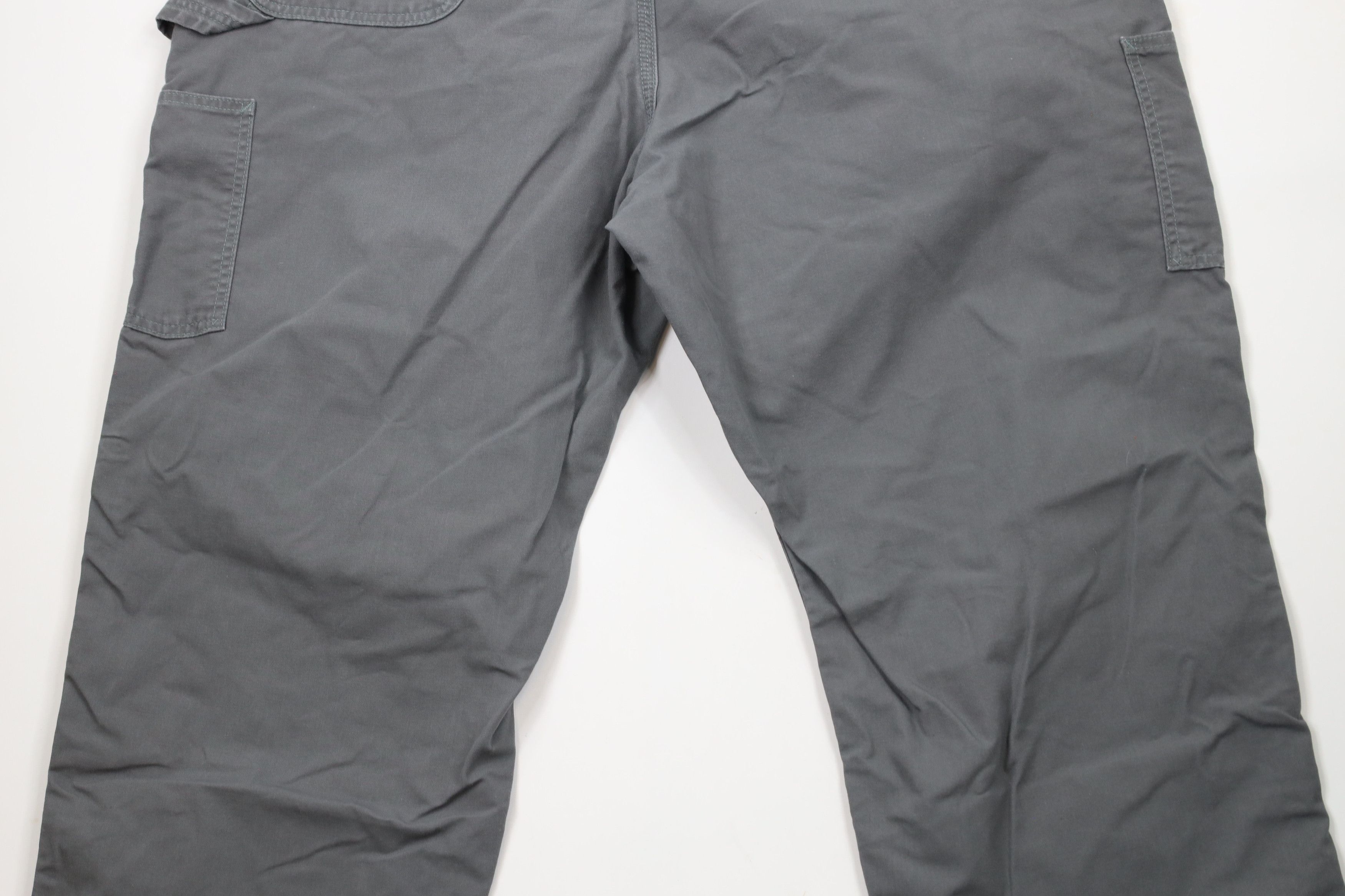 Carhartt × Vintage Vintage Y2K Carhartt Canvas Wide Leg Dungaree Pants Gray Size US 44 / EU 60 - 9 Thumbnail