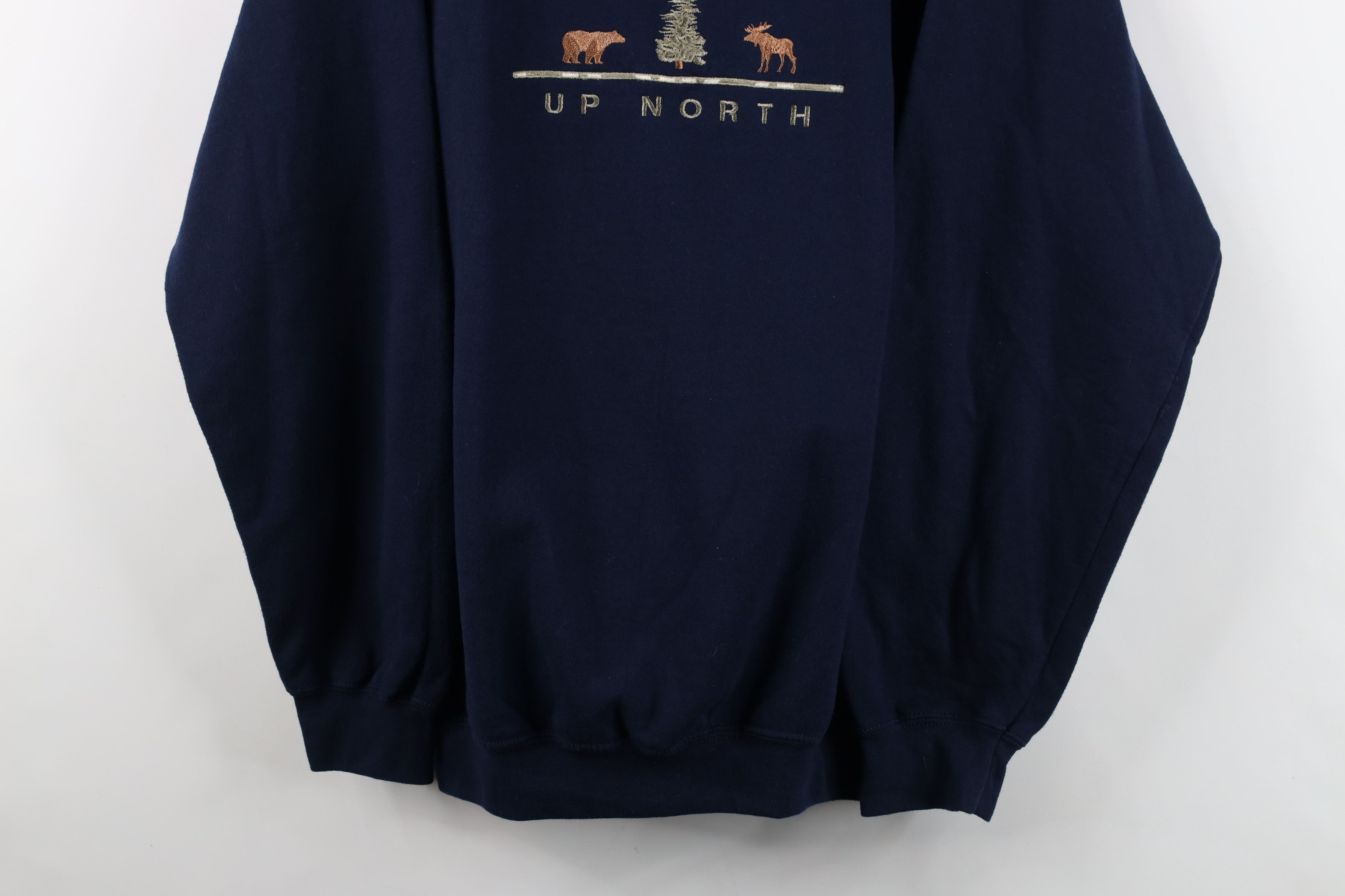 Vintage Vintage 90s Y2K Up North Michigan Nature Sweatshirt Blue Size US L / EU 52-54 / 3 - 3 Thumbnail