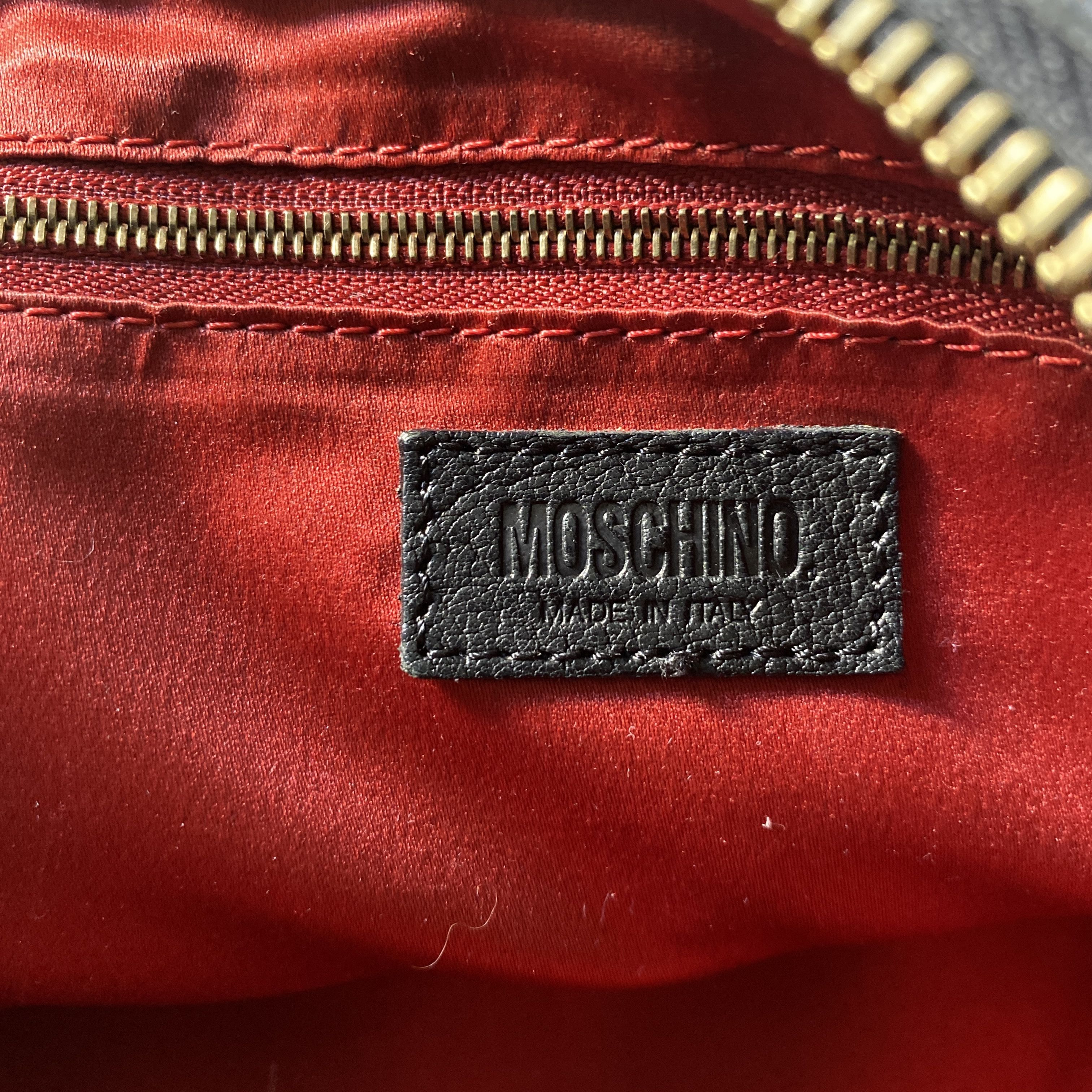Moschino Vintage Moschino Black Leather Shoulder Bag Size ONE SIZE - 11 Thumbnail