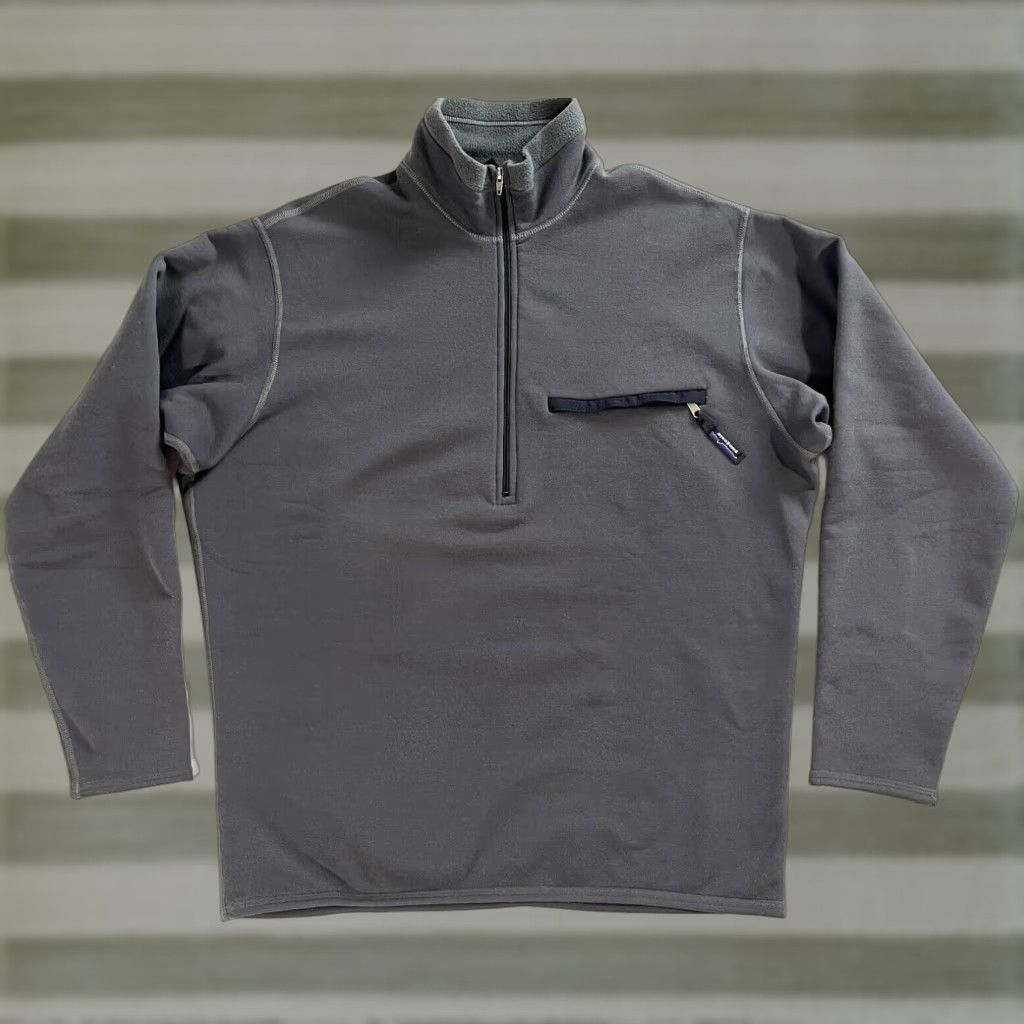 Patagonia VINTAGE Patagonia Men's 1/4 Zip Long Sleeve Fleece Pullover Made in USA Sz L Gray Pullover 1/4 Zip Pockets Thermal Hiking Mens Size US L / EU 52-54 / 3 - 1 Thumbnail