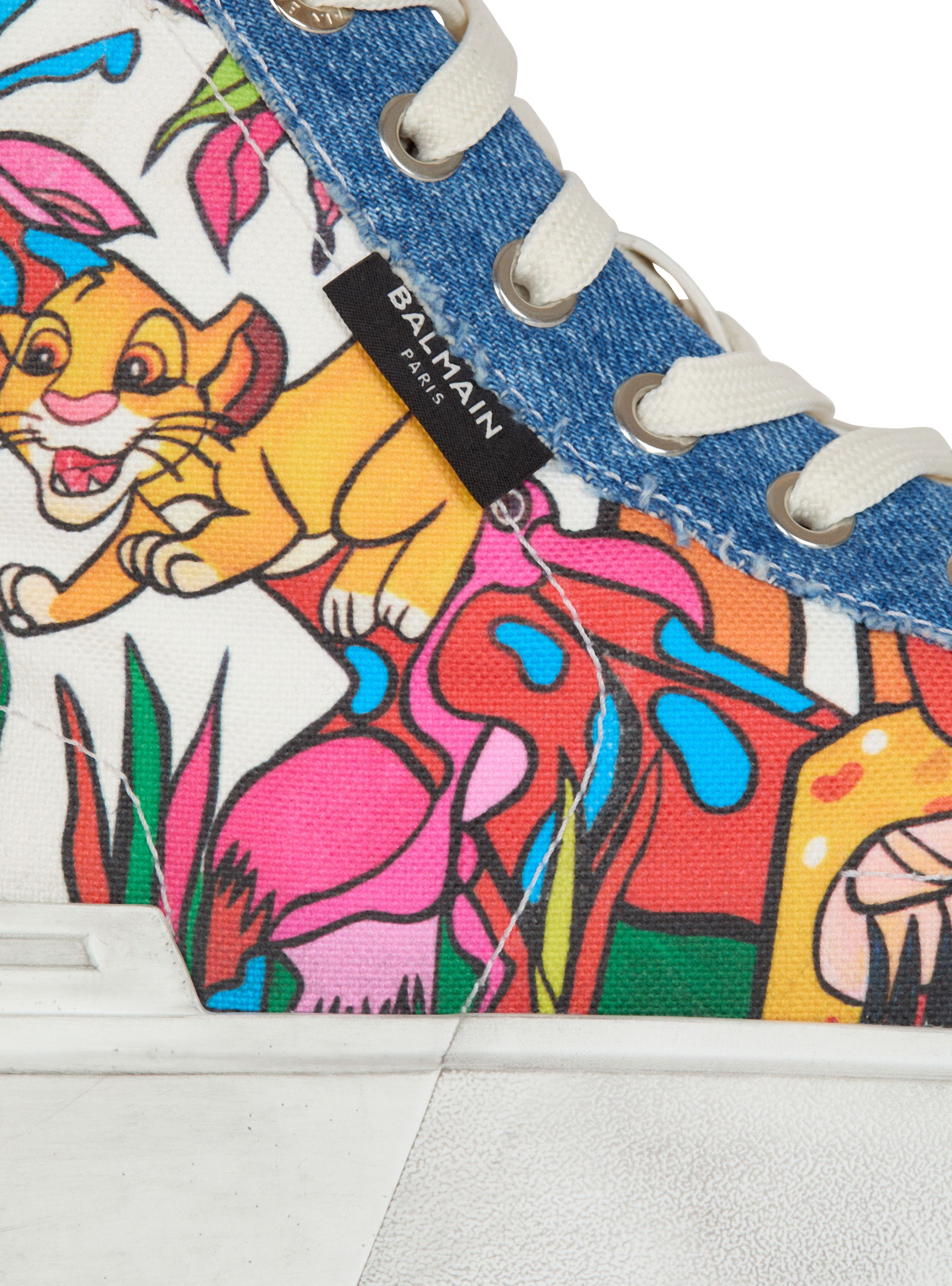 Balmain o1s1wg110925 X Disney High Top Sneakers in Multicolor Size US 5 / IT 35 - 6 Thumbnail