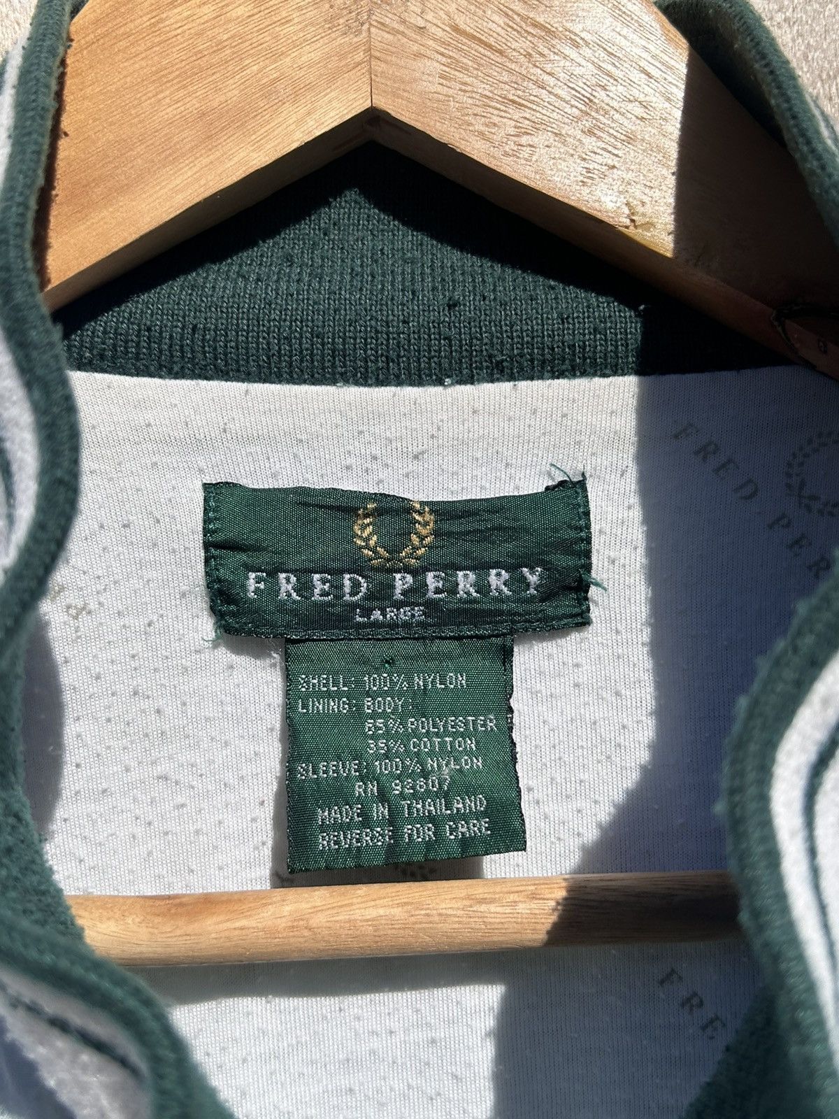 Fred Perry 90’s Fred Perry Zip Up Monogram Windbreaker Size US L / EU 52-54 / 3 - 6 Thumbnail