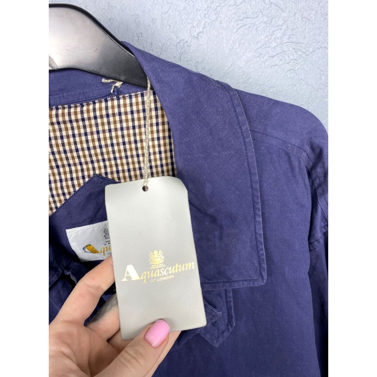Aquascutum Aquascutum Trench Coat Jacket XL Mens Blue Vintage Size US XL / EU 56 / 4 - 5 Thumbnail