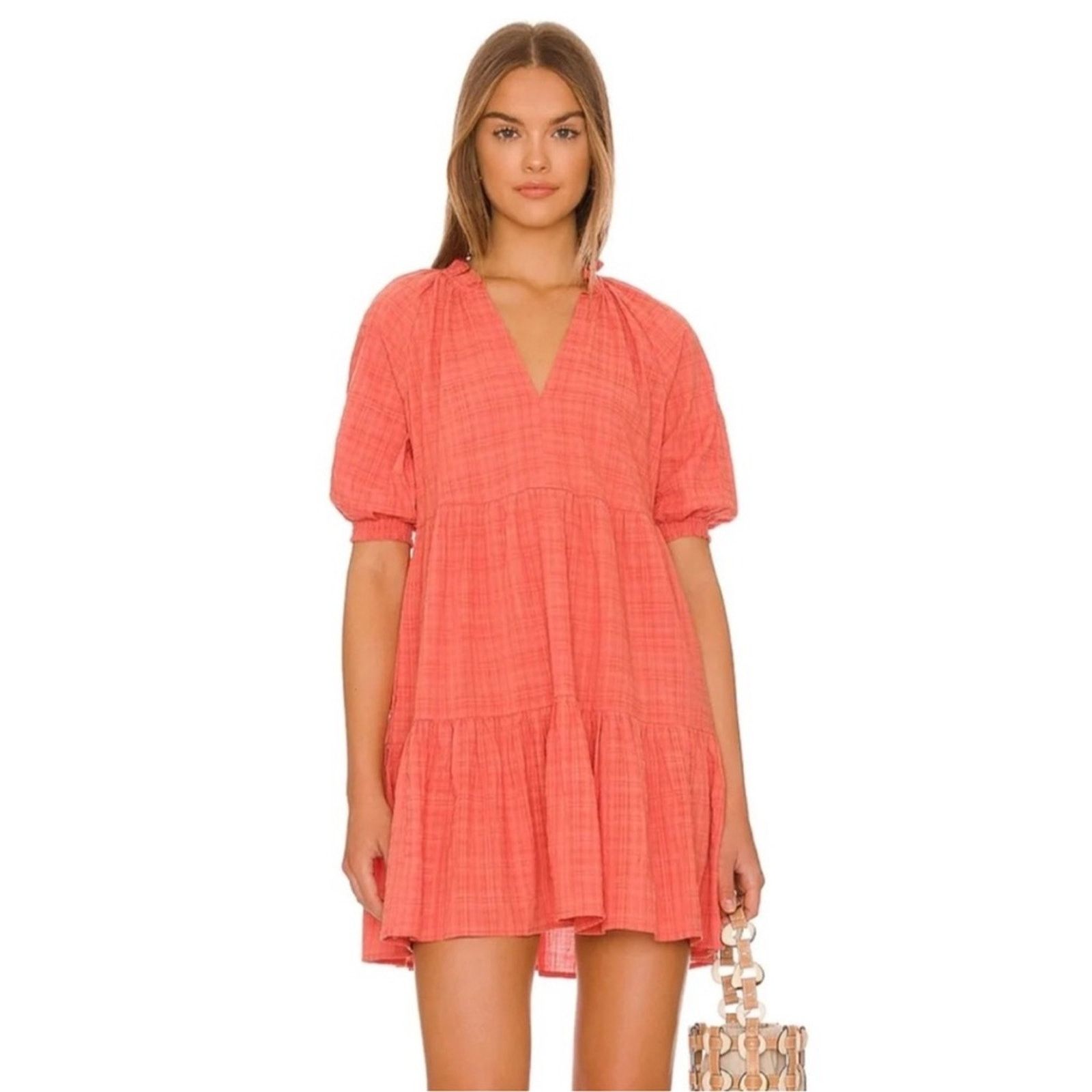 BB Dakota BB Dakota by Steve Madden Hustle and Glow Coral Mini Dress Size S / US 4 / IT 40 - 1 Thumbnail