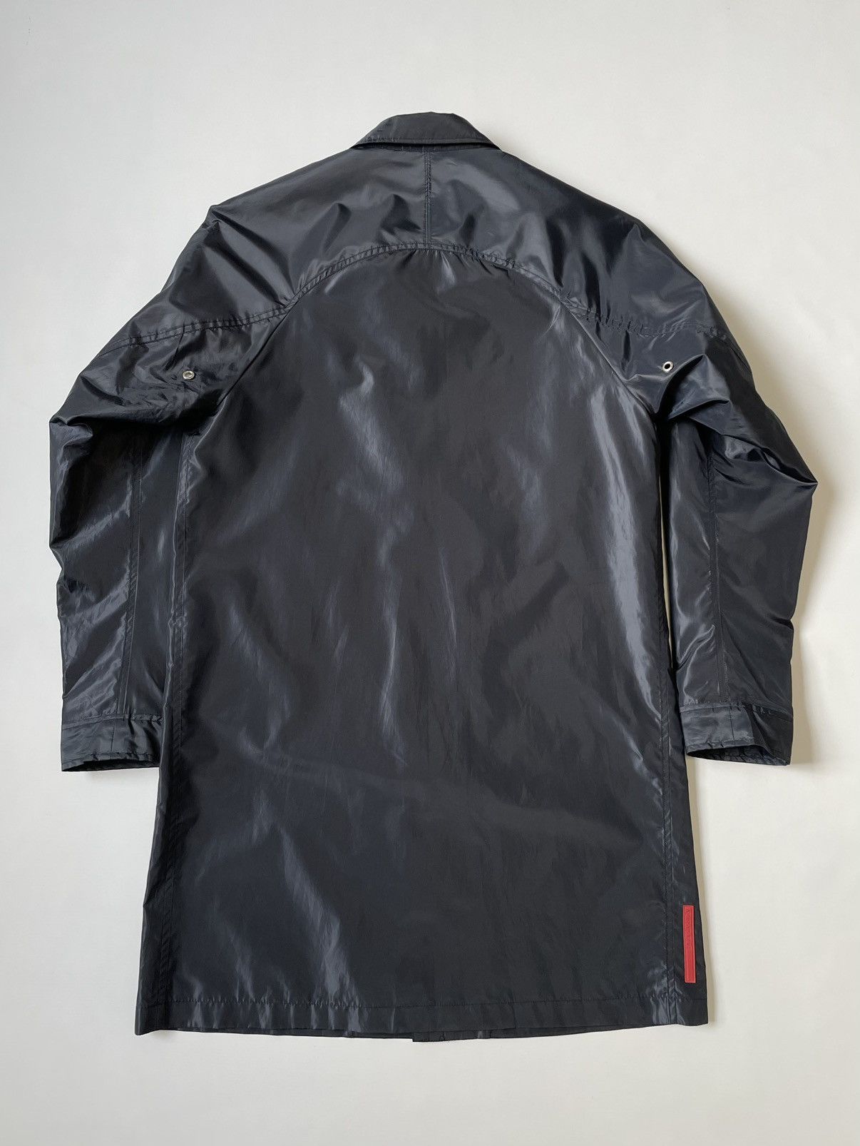 Prada Dark Blue Nylon Zip Mac Jacket Size US M / EU 48-50 / 2 - 14 Thumbnail