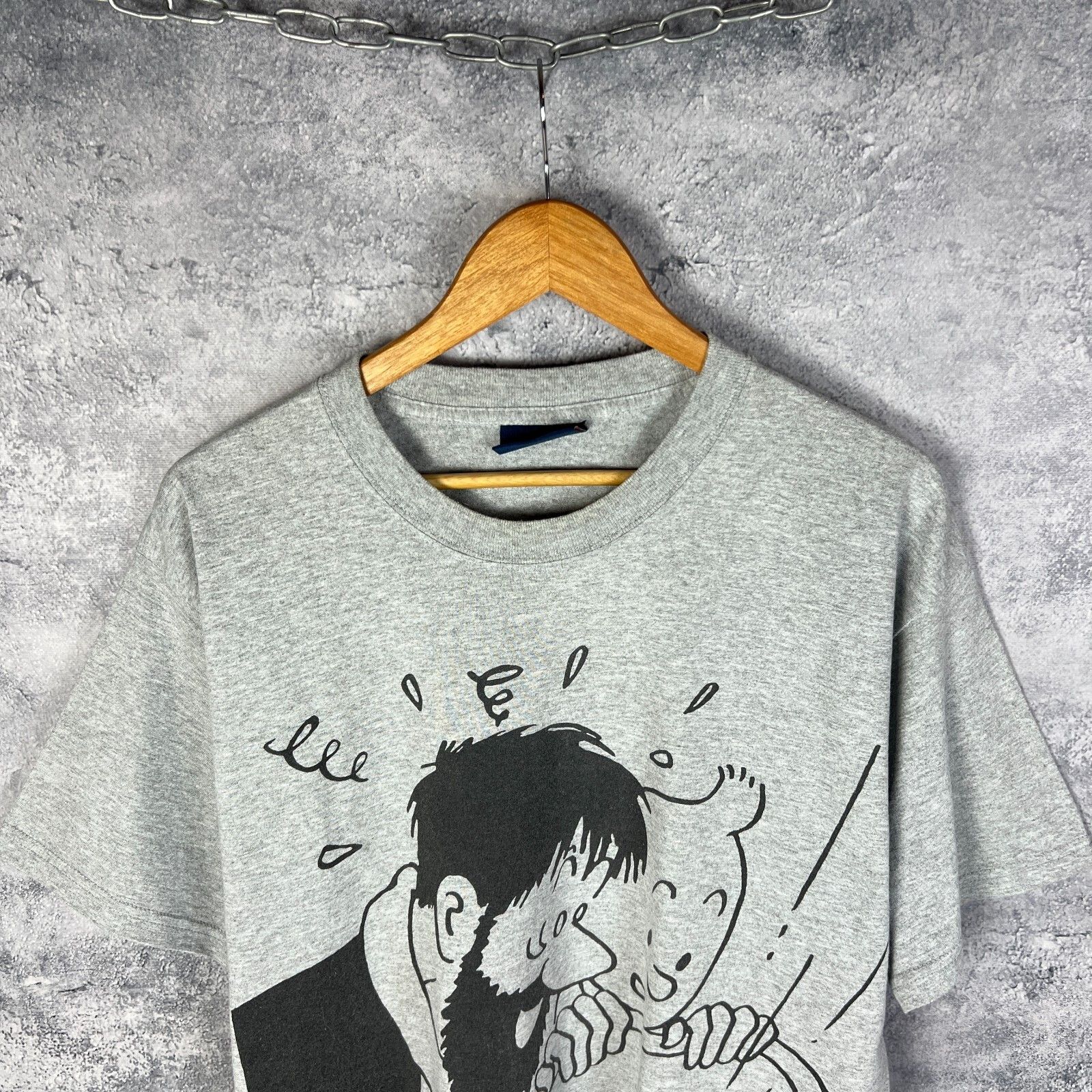 Other TinTin Vintage Tee Men's Size L Gray Short Sleeve ` Size US L / EU 52-54 / 3 - 2 Thumbnail