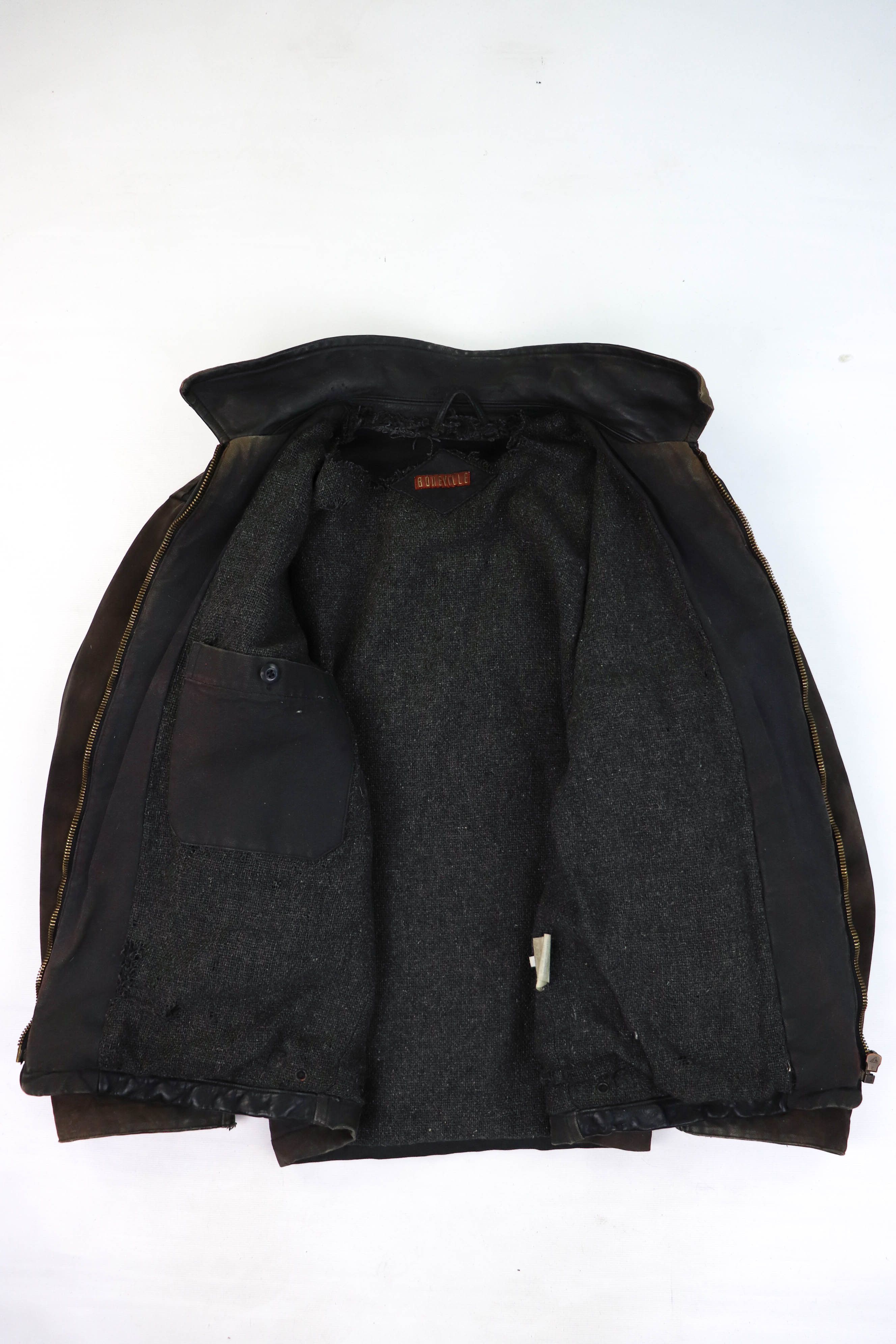 Boneville Boneville Vintage Thrashed Distress Sunfaded Leather Jacket Size US L / EU 52-54 / 3 - 18 Thumbnail