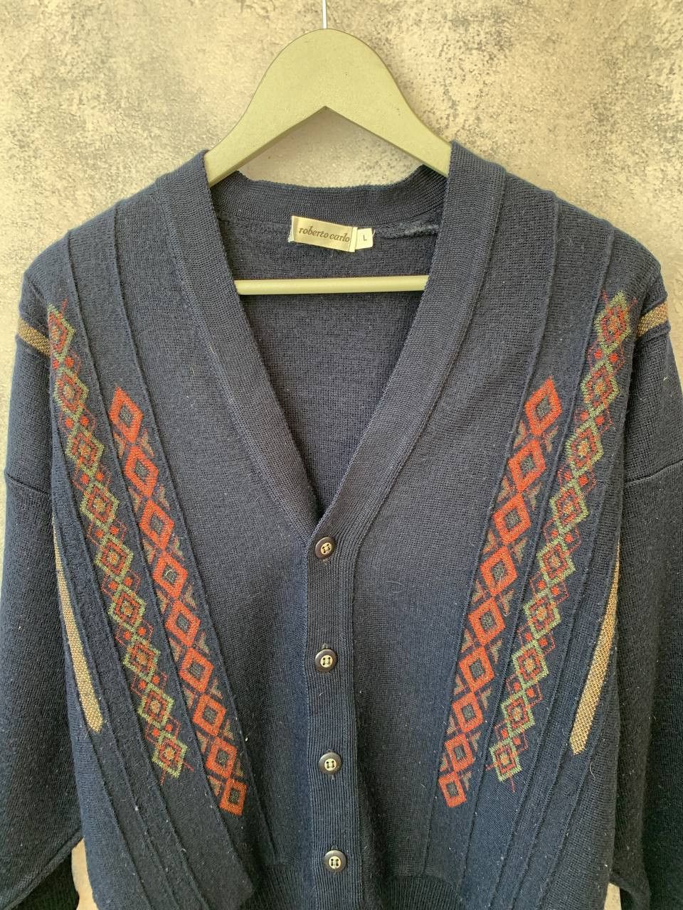 Coogi Roberto Carlo Vintage Knit Cardigan Retro 80s 90s Size US L / EU 52-54 / 3 - 5 Thumbnail