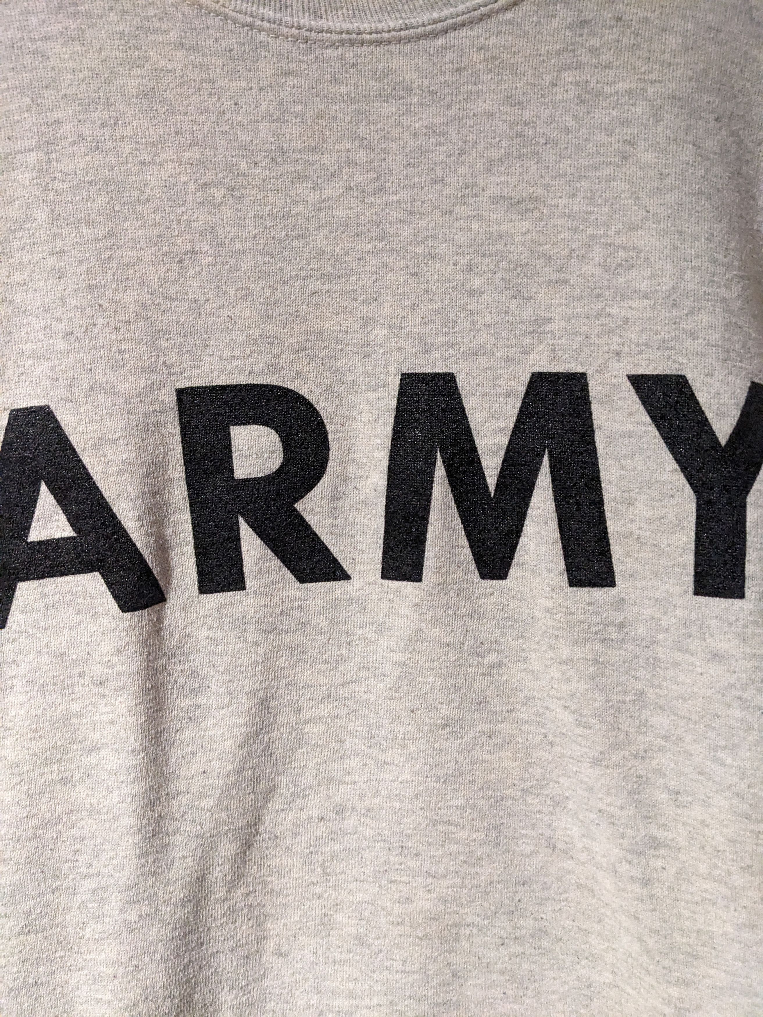 Vintage Vintage 90s Army Spell Out Military Uniform Large Sweatshirt Size US L / EU 52-54 / 3 - 2 Thumbnail