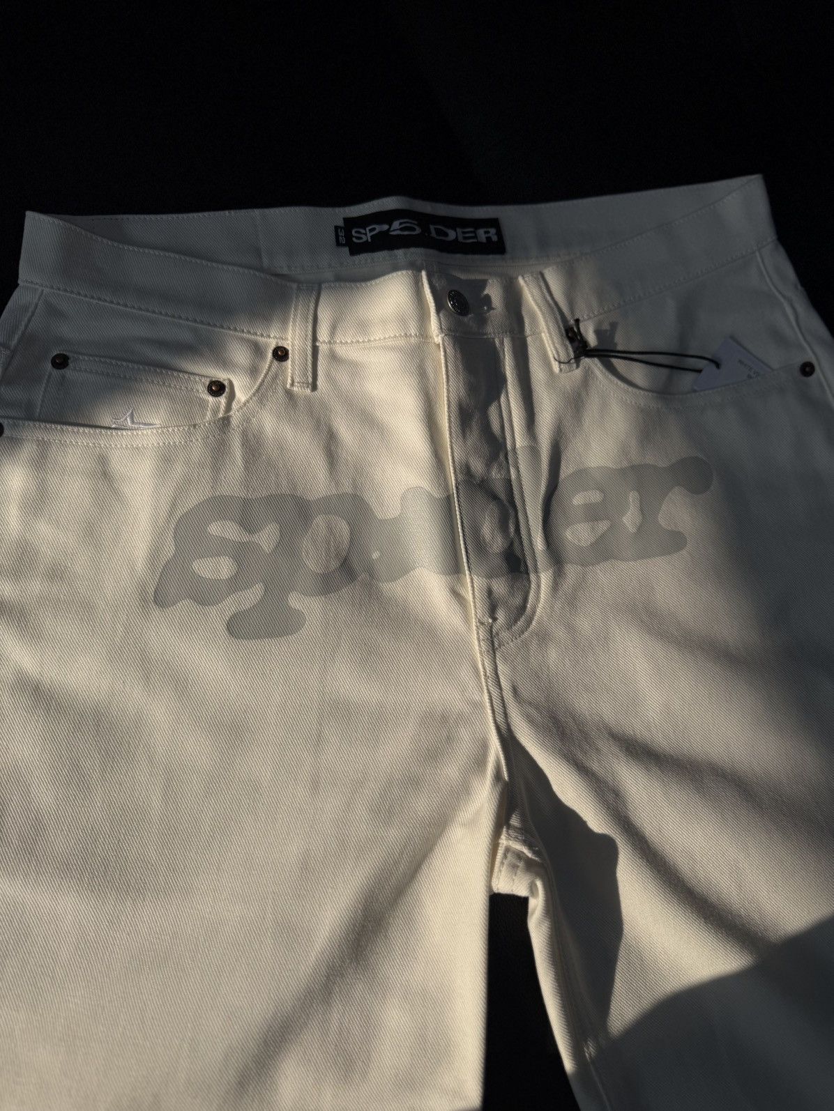 Sp5der Sp5der Jean Shorts White Size 32 (NEW) Size US 32 / EU 48 - 4 Thumbnail